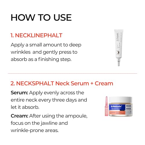 Dr.Mealxin Perfect Neck Wrinkle Care Set Necksphalt Cream+Ampoule+Necklinephalt neck wrinles skin volume lifting
