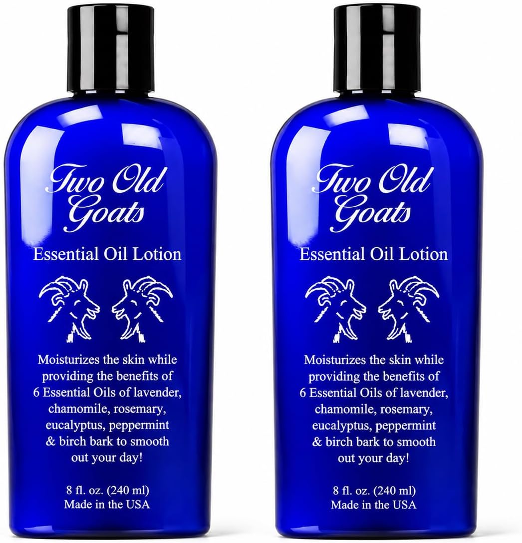 Two Old Goats Lotion 8oz (Pack of 2) - with Exclusive Packaging