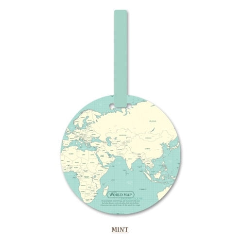 Map Luggage Tag Women Travel Accessories Silica Gel Suitcase ID Address Holder Baggage Boarding Tag Portable Label