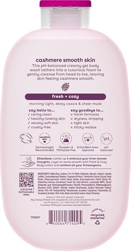 eos Cashmere Body Wash- Vanilla Cashmere, Creamy Gel with Shea Butter, 16 fl oz