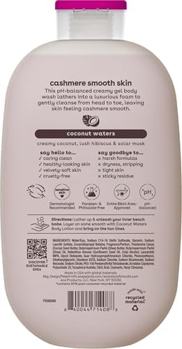 eos Cashmere Body Wash- Vanilla Cashmere, Creamy Gel with Shea Butter, 16 fl oz
