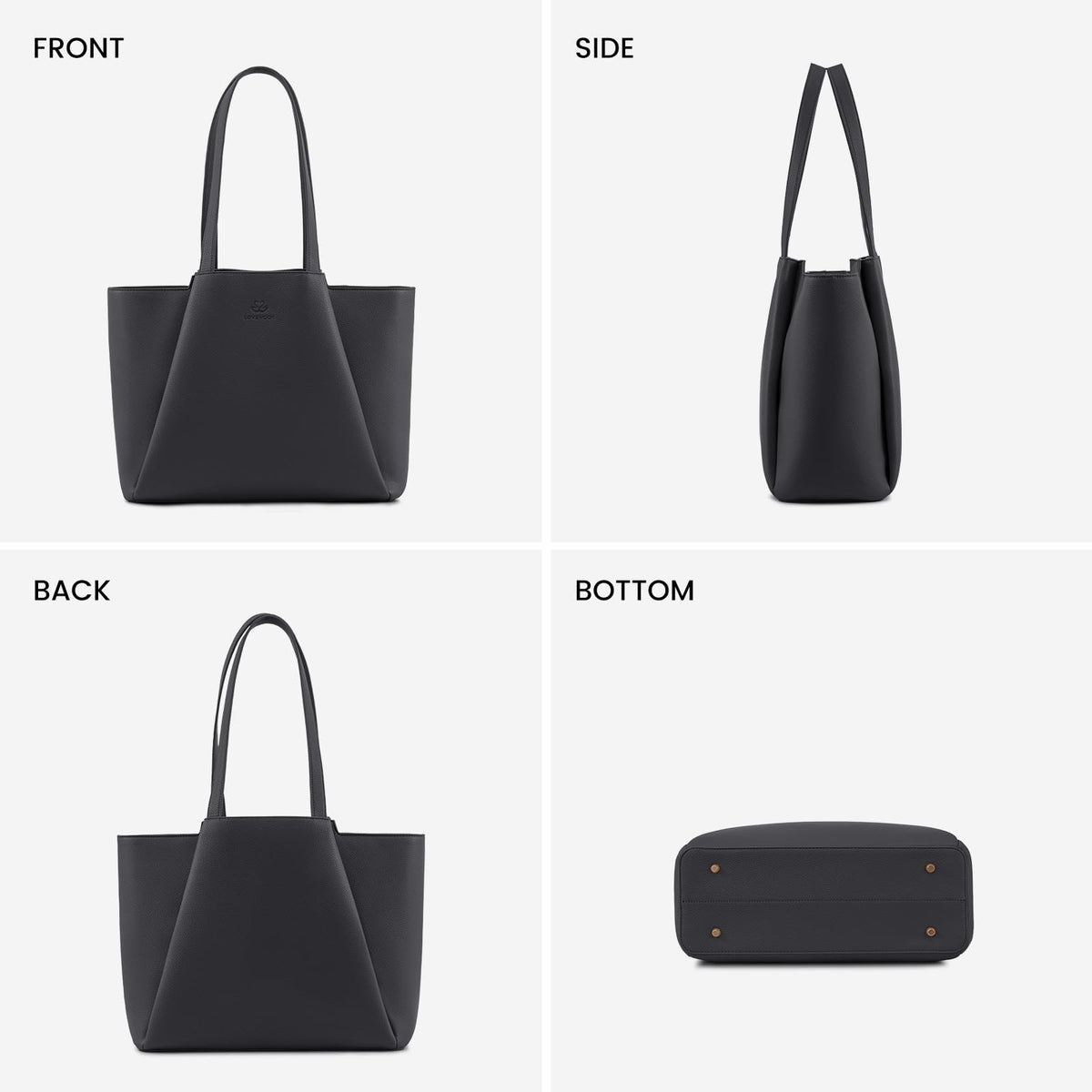 LOVEVOOK Laptop Tote for Women - 15.6 Inch Faux Leather Laptop Bag with Clutch, Large Capacity Office Purse Computer