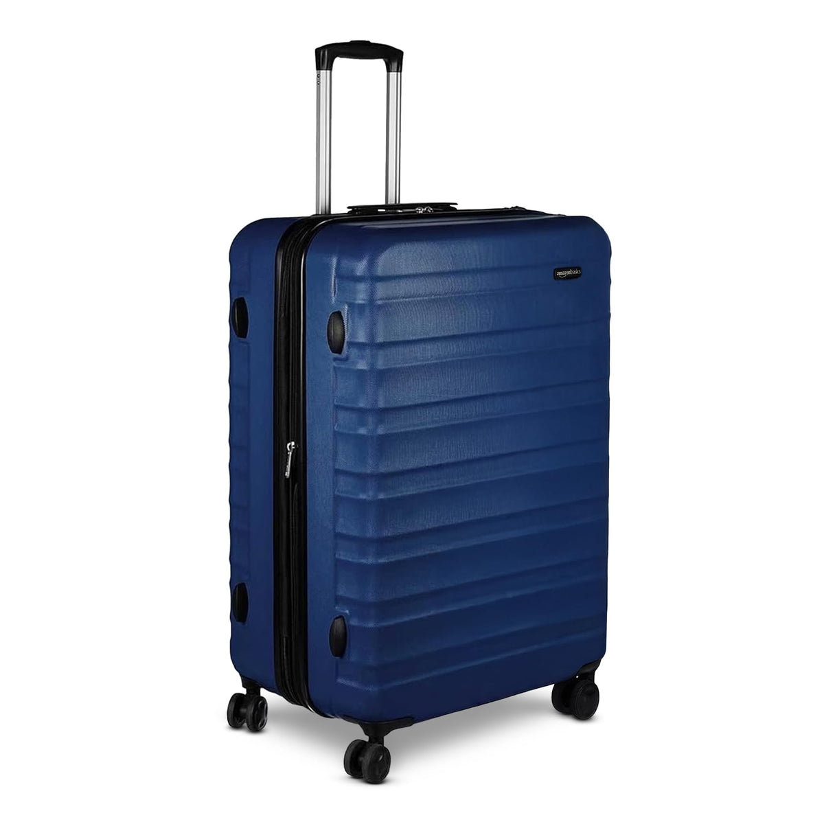 Amazon Basics 30" Hardside Large Checked Luggage, Hardshell Suitcase With Four Multi-directional Wheels, Expandable For Up to 15% More Space, Scratch-Resistant Shell, Black