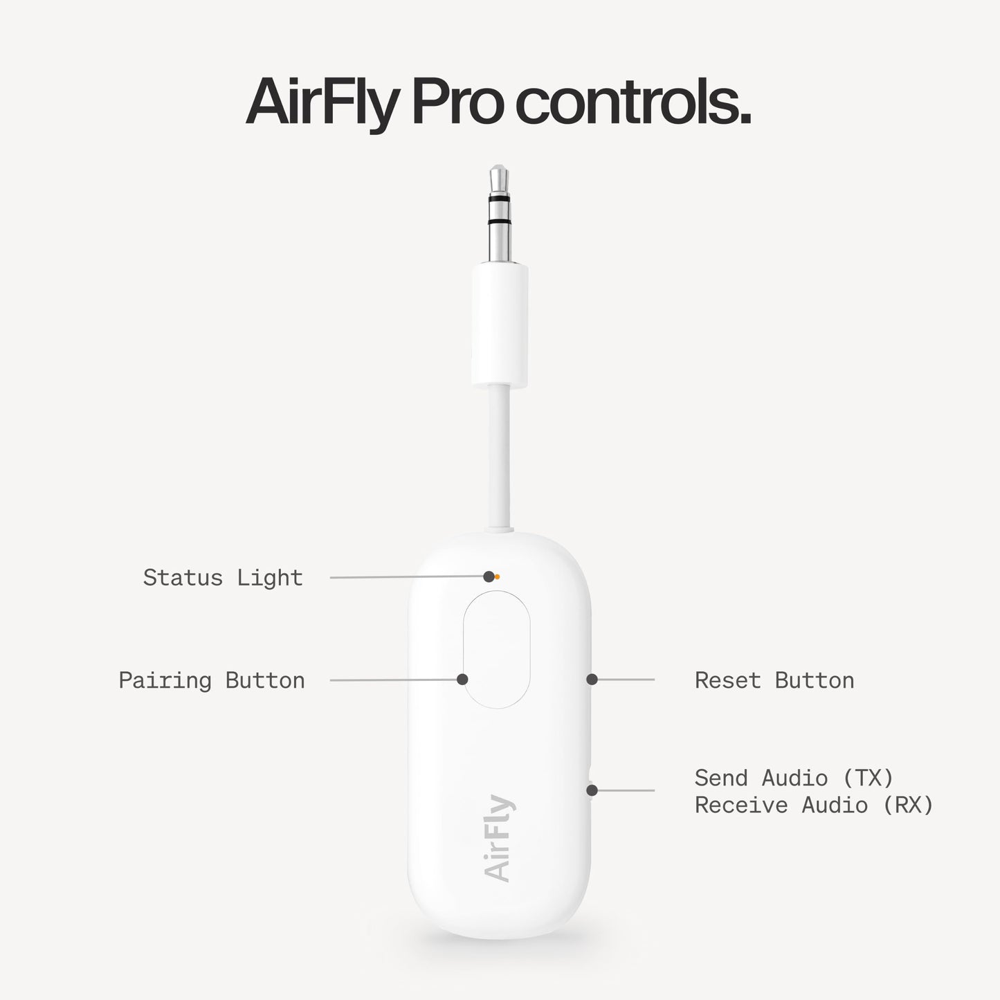 Twelve South AirFly Pro 2, Bluetooth Adapter, Pair 2 AirPods, Black Ice