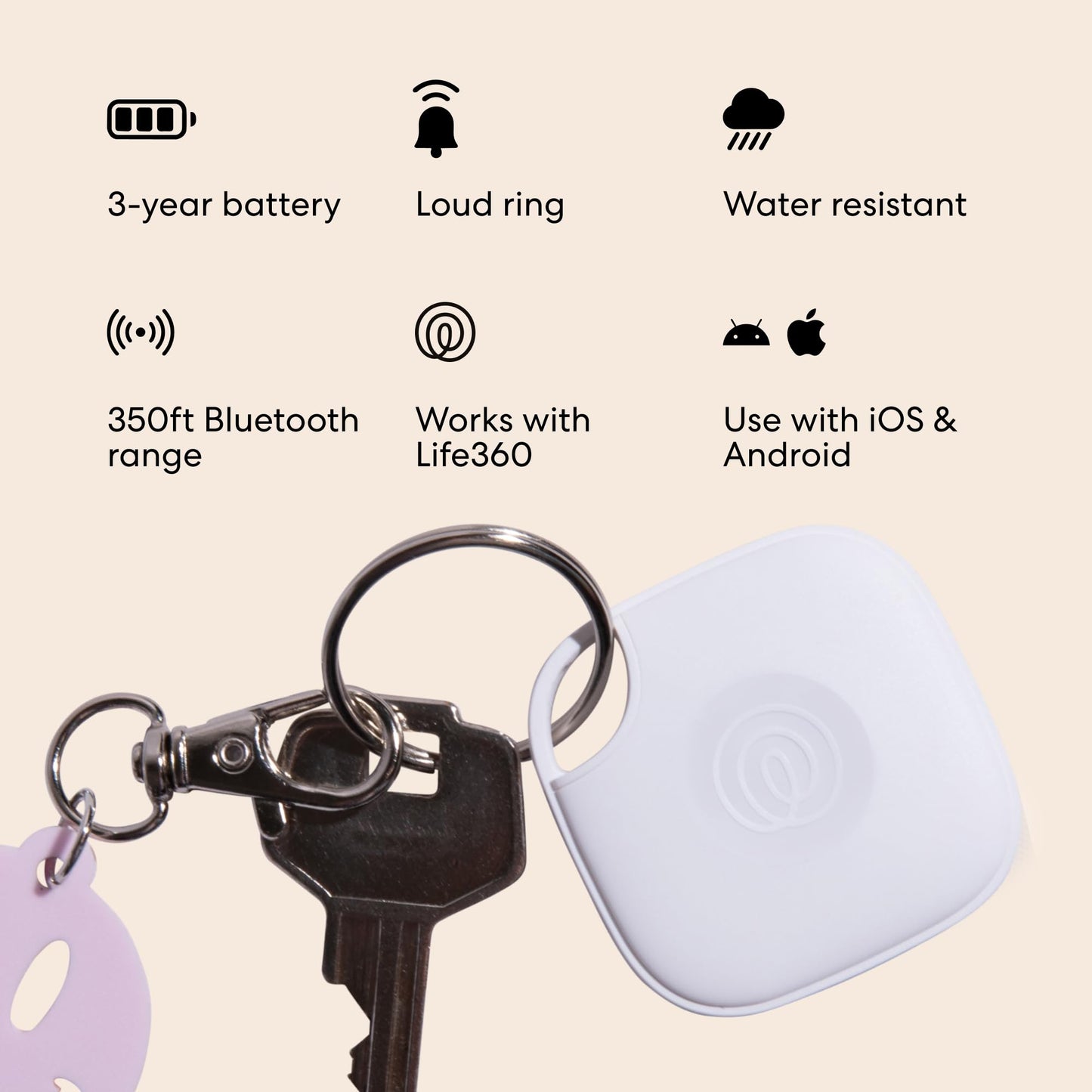 Life360 Tile - Bluetooth Tracker, Keys Finder and Item Locator for Keys, Bags and More. Phone Finder. Both iOS and Android Compatible. 1-Pack (Black)