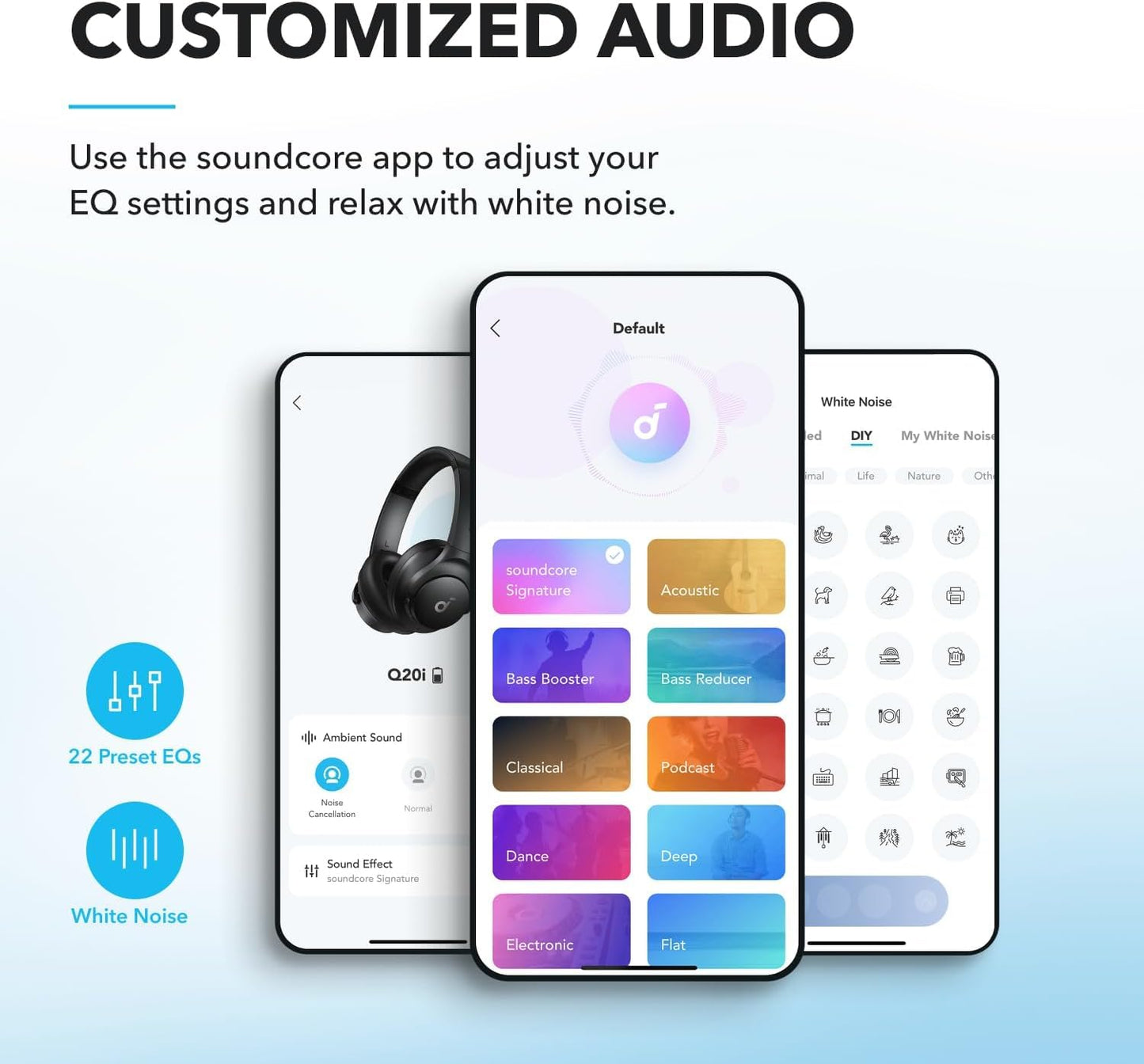 Soundcore by Anker Q20i Hybrid Active Noise Cancelling Headphones, Pink
