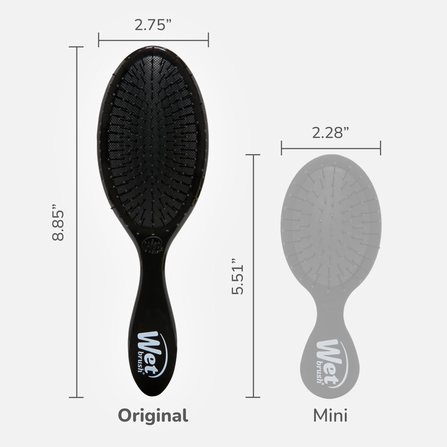 Wet Brush Original Detangler Hair Brush, Black Frost, For All Hair Textures