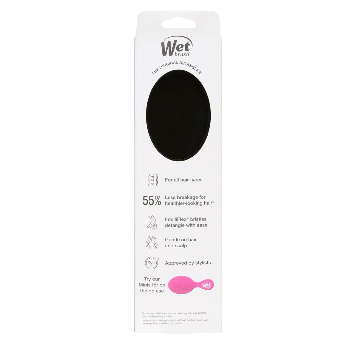 Wet Brush Original Detangler Hair Brush, Black Frost, For All Hair Textures