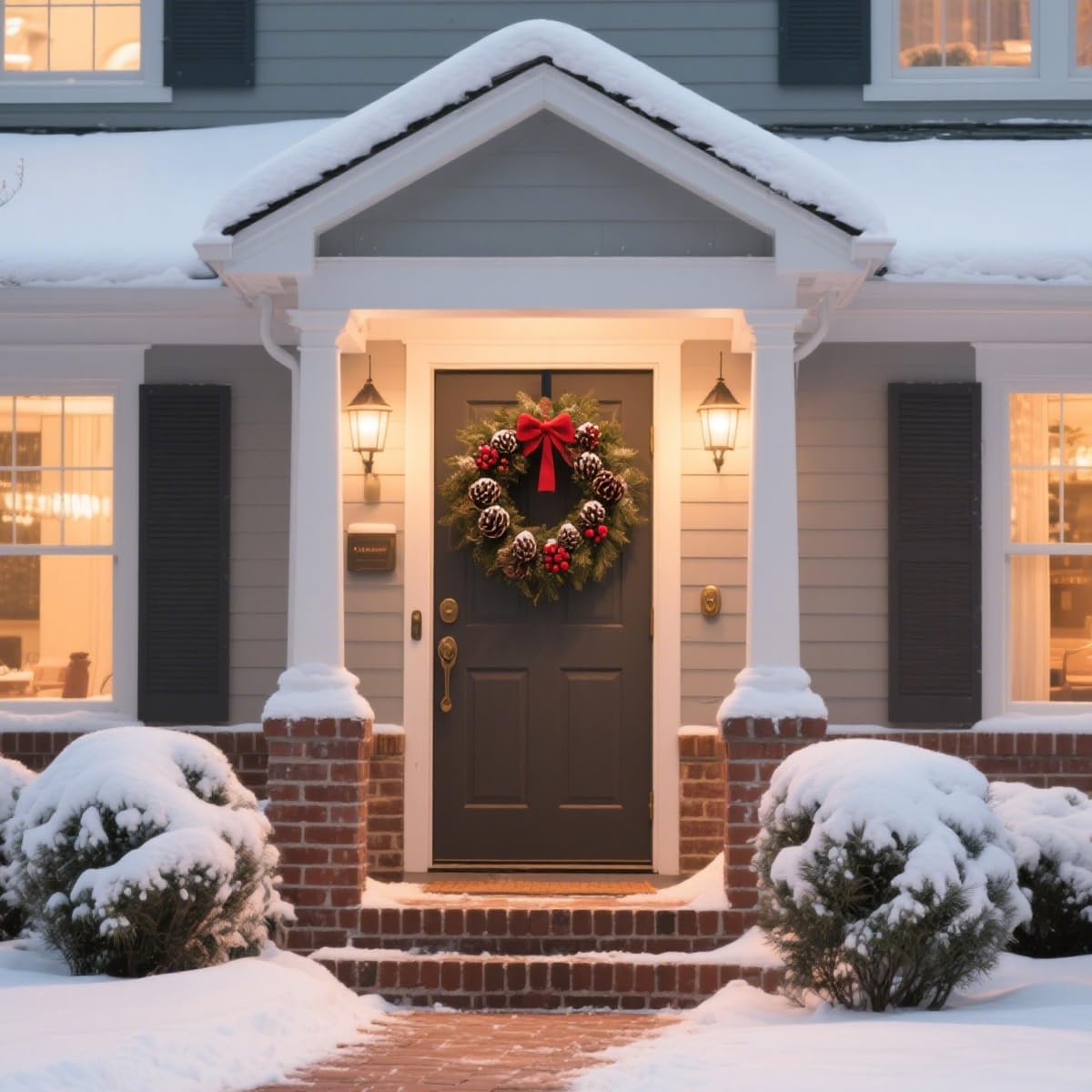 Sattiyrch 15" Wreath Hanger for Front Door, Over the Door Wreath Hook