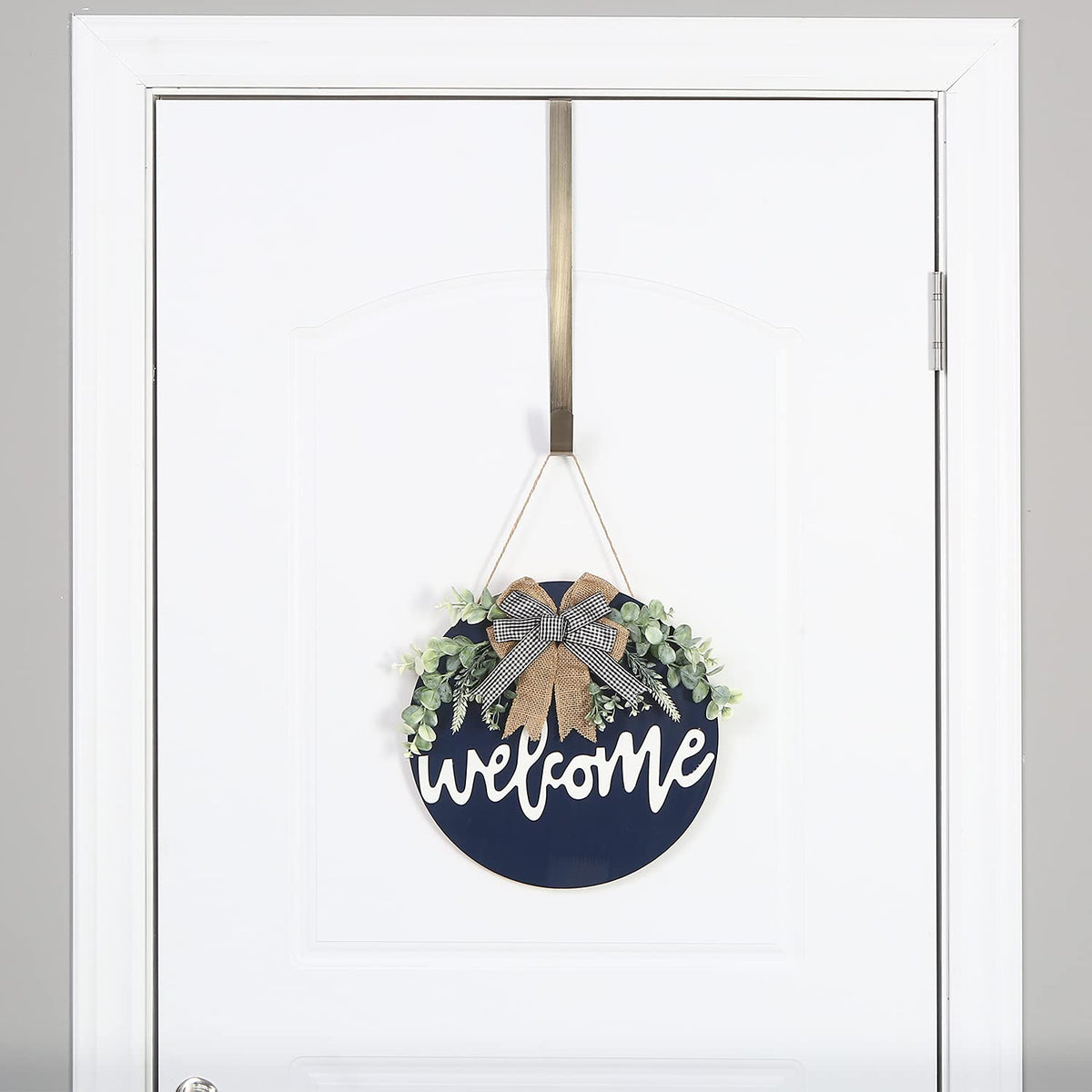 Sattiyrch 15" Wreath Hanger for Front Door, Over the Door Wreath Hook