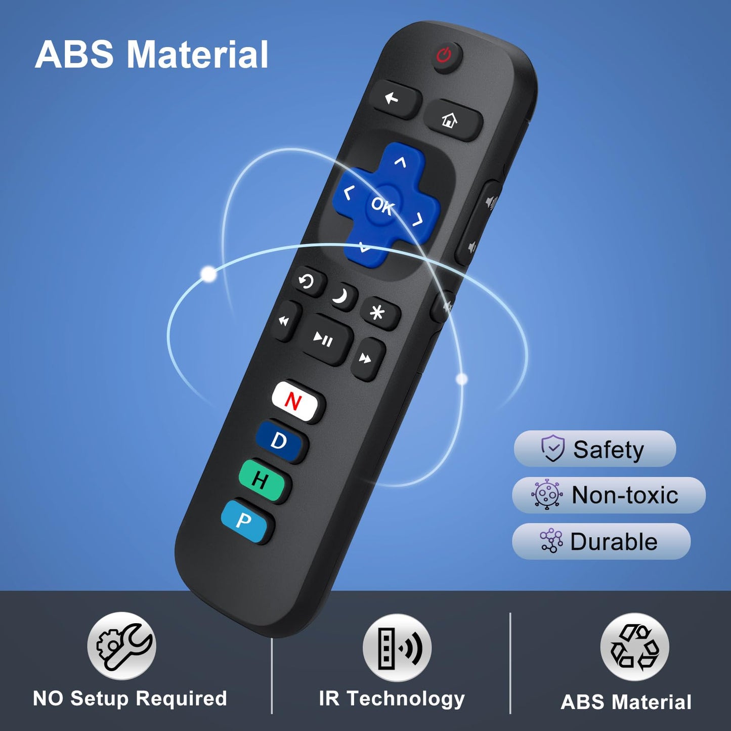 (2 Pack) Replacement Remote for Roku Box Express Player Premiere Control