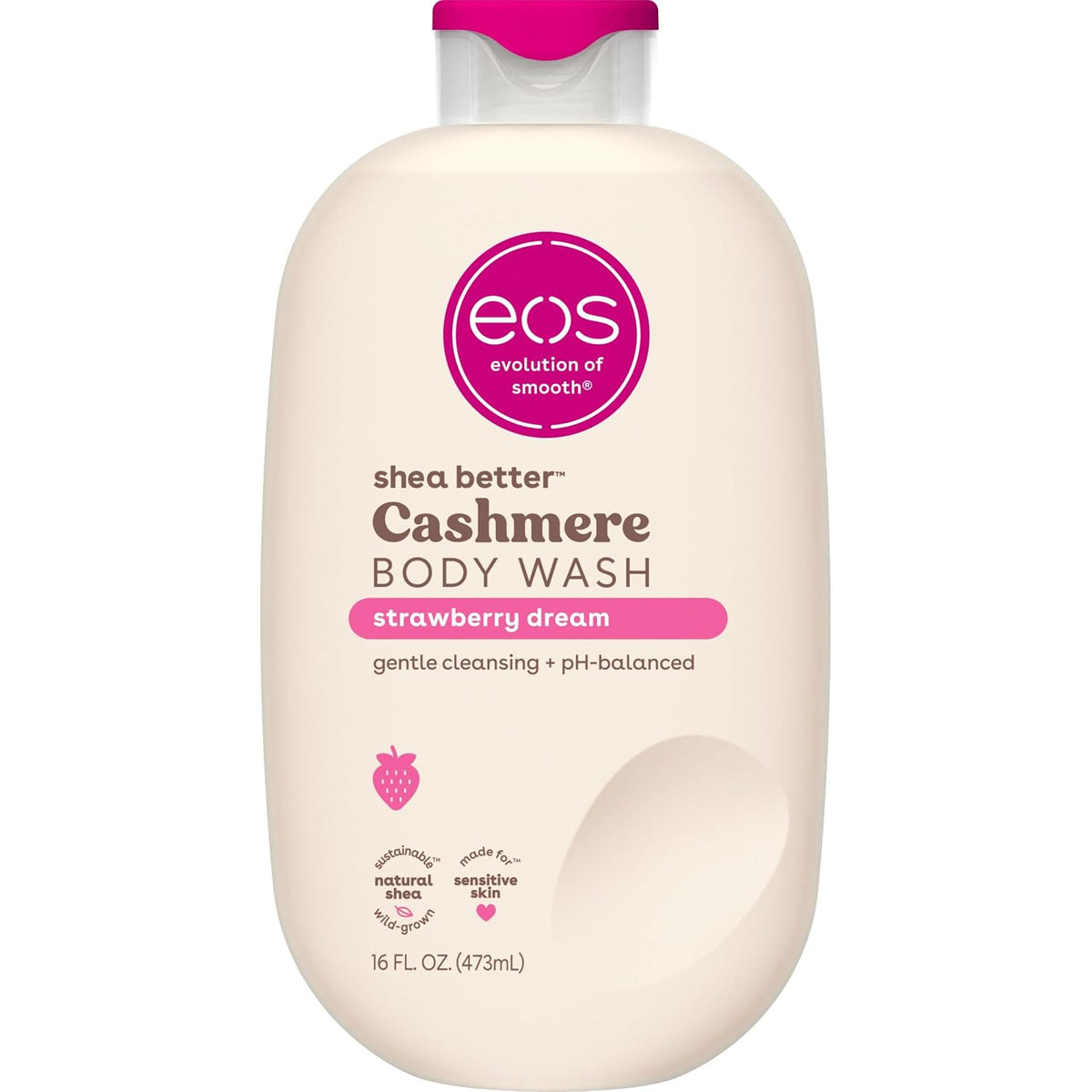 eos Cashmere Body Wash- Vanilla Cashmere, Creamy Gel with Shea Butter, 16 fl oz
