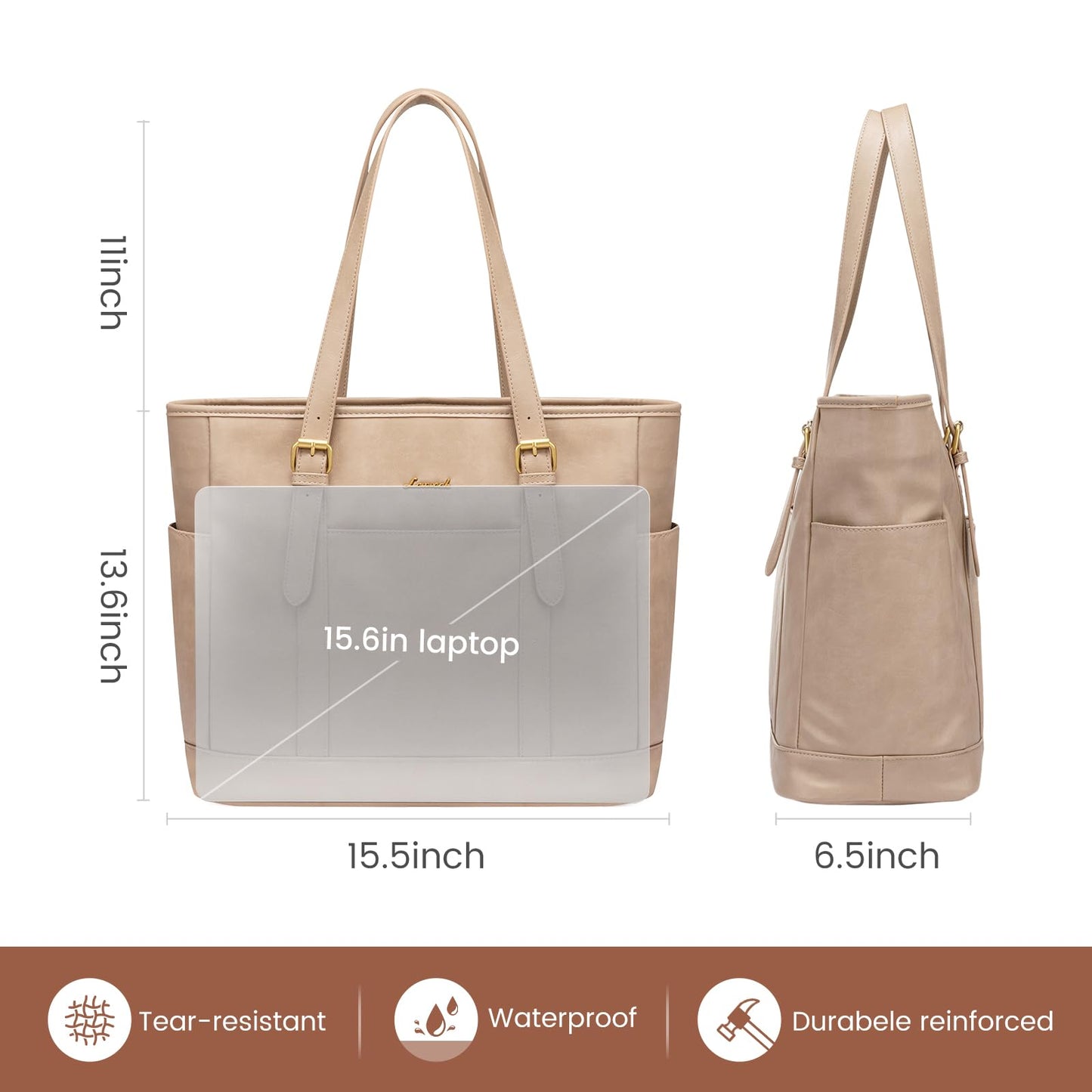 LOVEVOOK Laptop Work Tote Bag for Women,Teacher Computer Briefcase Business Shoulder Bag for Office Travel Gift