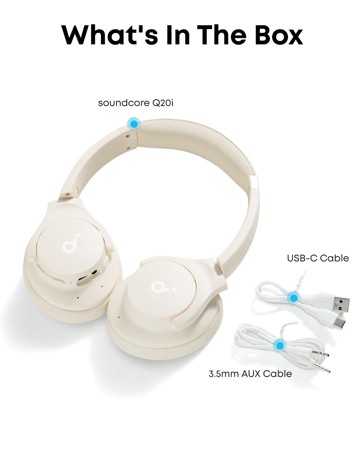 Soundcore by Anker Q20i Hybrid Active Noise Cancelling Headphones, Pink