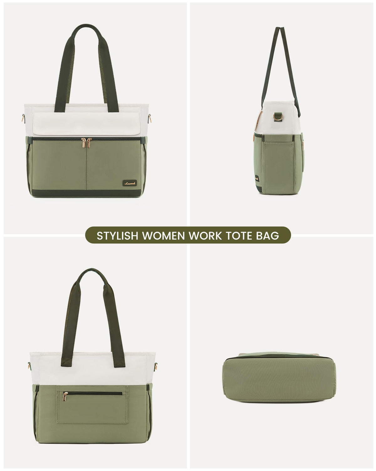 LOVEVOOK Lunch Tote Bag for Women, Work Laptop Bag with Lunch Compartment