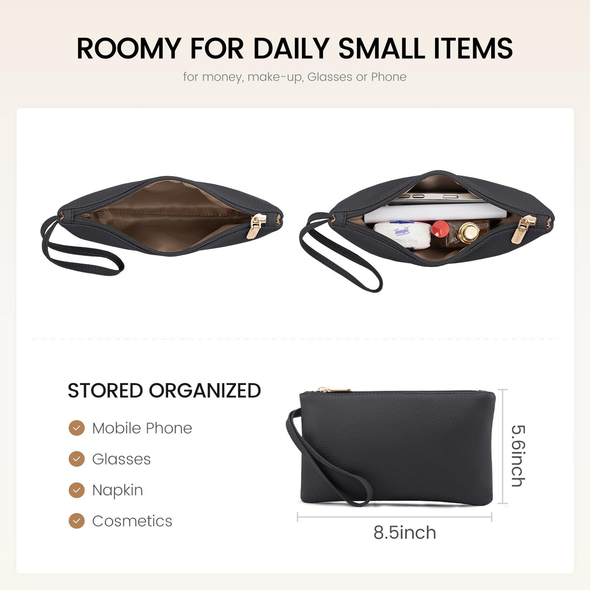 LOVEVOOK Laptop Tote for Women - 15.6 Inch Faux Leather Laptop Bag with Clutch, Large Capacity Office Purse Computer