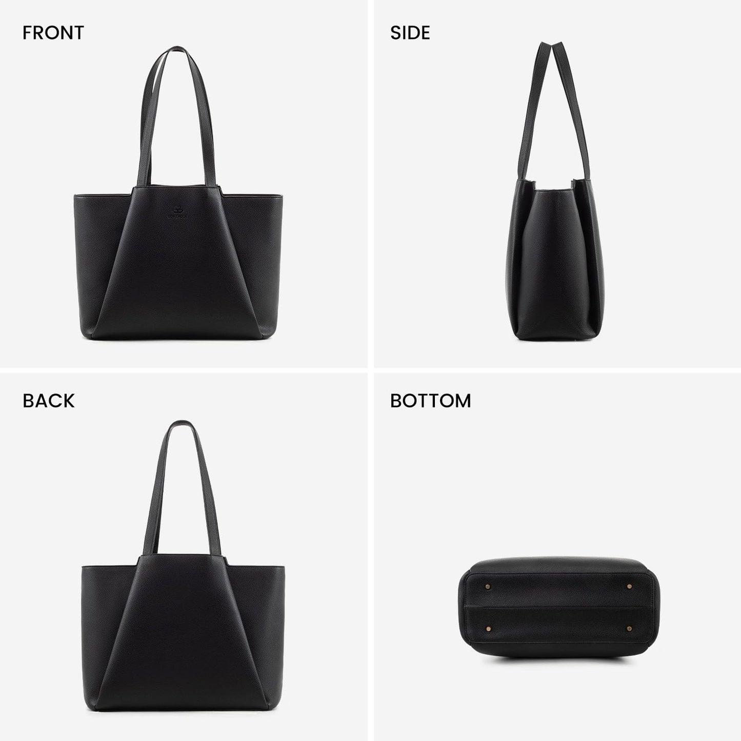 LOVEVOOK Laptop Tote for Women - 15.6 Inch Faux Leather Laptop Bag with Clutch, Large Capacity Office Purse Computer