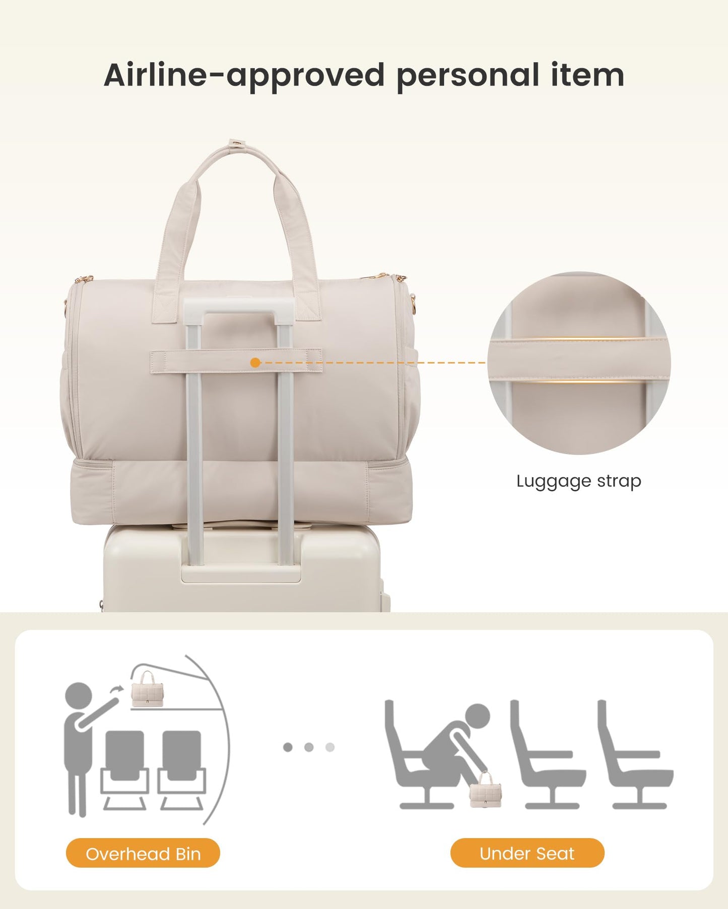 LOVEVOOK Garment Bags for Travel,Convertible Garment Bag for Women with Shoe Pouch,Carry on Duffel Bag with Toiletry Bag, 2 in 1 Hanging Suitcase Suit Bag,Waterproof Weekender Bags for Business Trip