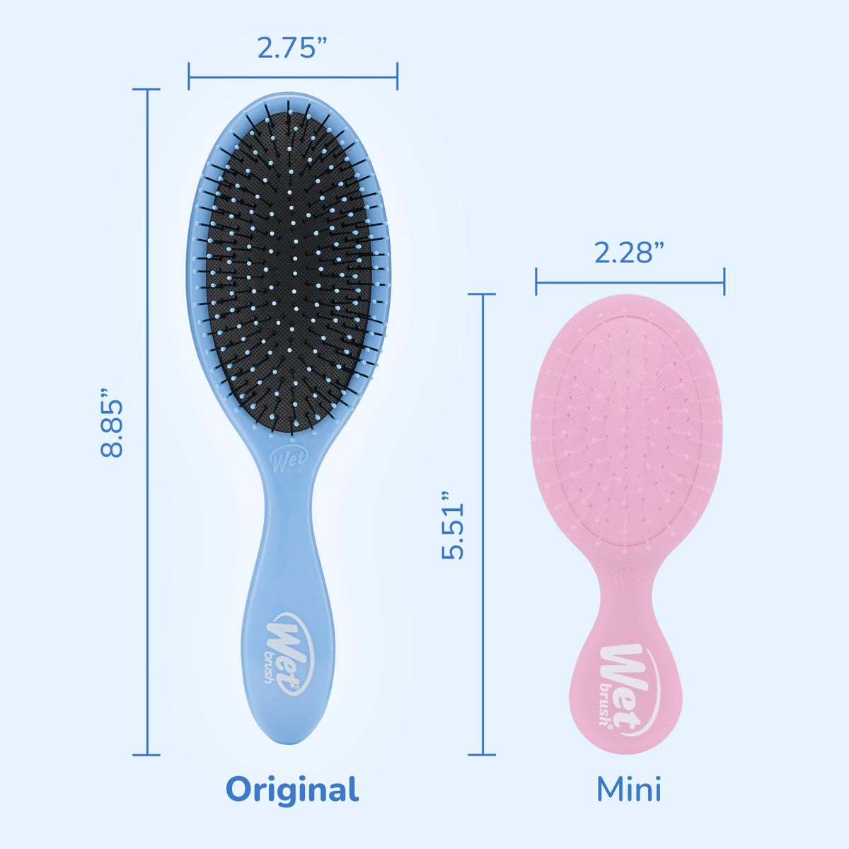 Wet Brush Original Detangler Hair Brush, Black Frost, For All Hair Textures