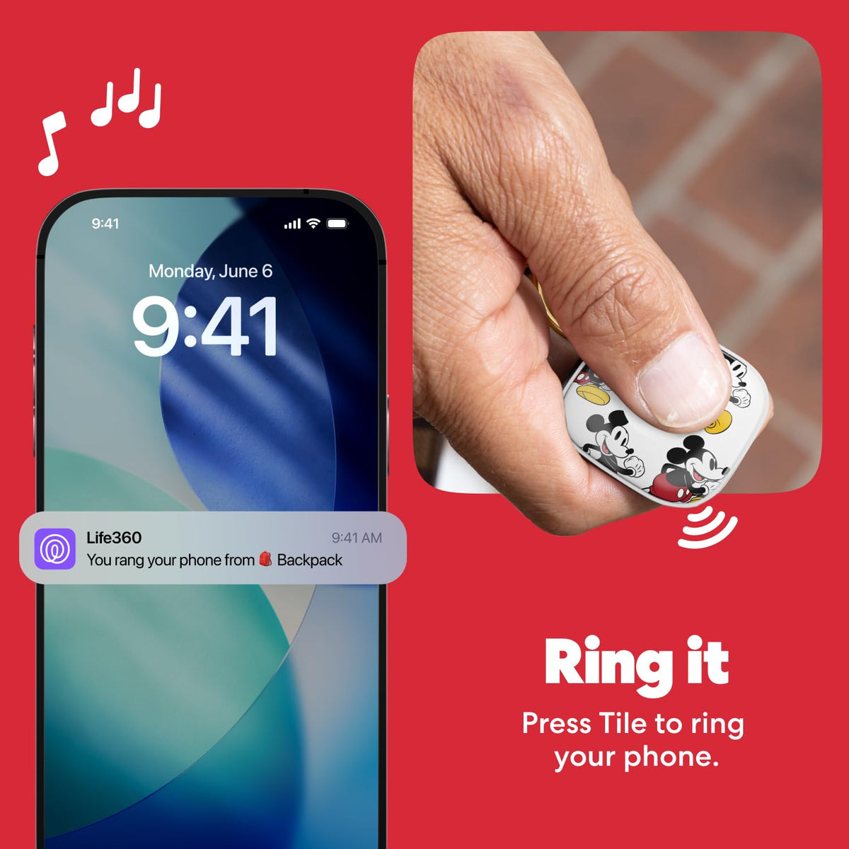 Life360 Tile - Bluetooth Tracker, Keys Finder and Item Locator for Keys, Bags and More. Phone Finder. Both iOS and Android Compatible. 1-Pack (Black)