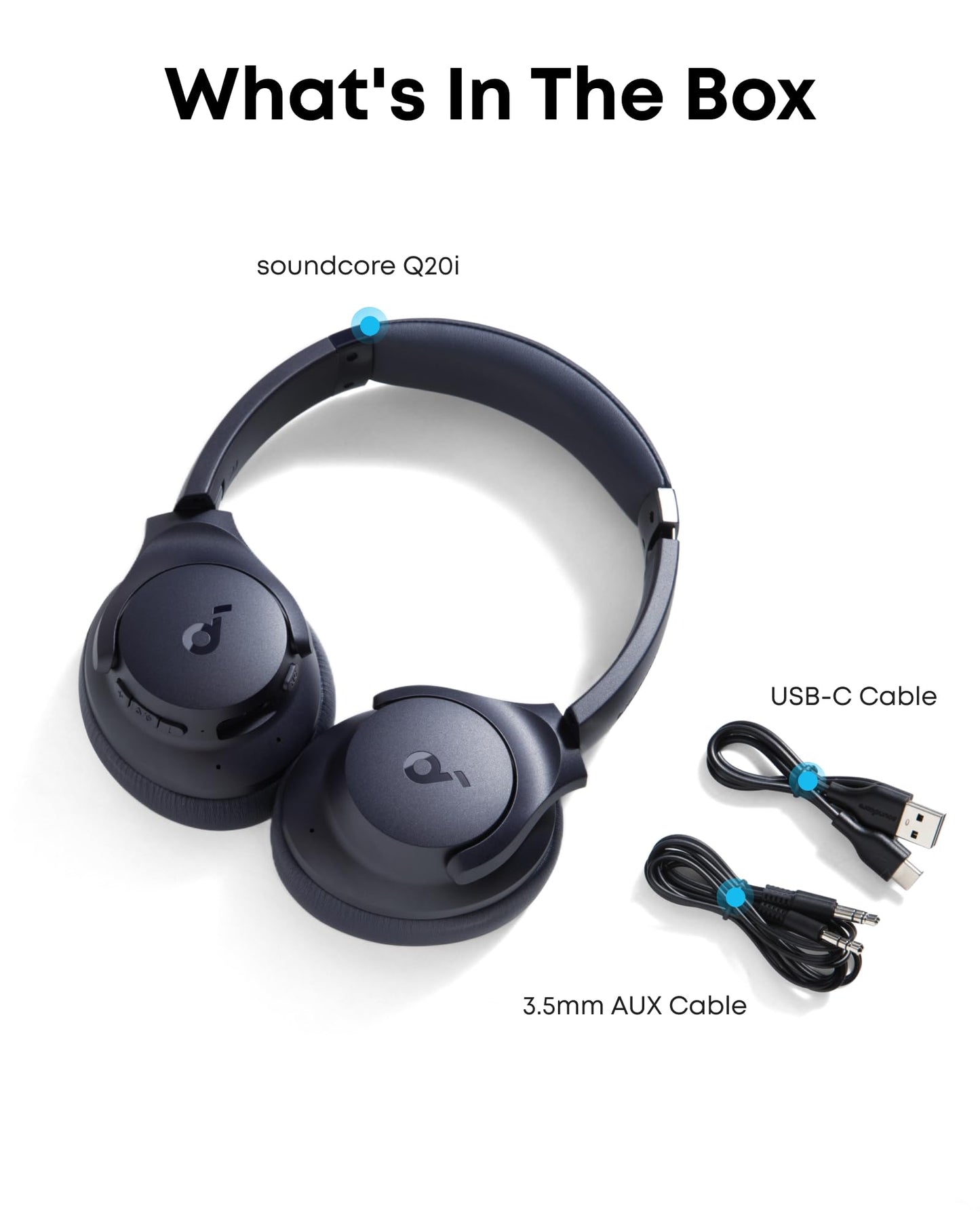 Soundcore by Anker Q20i Hybrid Active Noise Cancelling Headphones, Pink