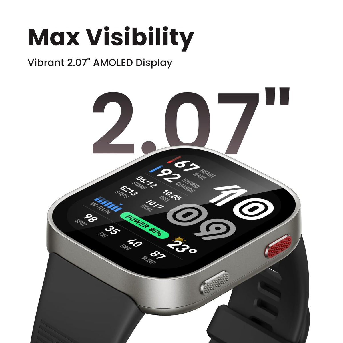 Amazfit Bip Max Smart Watch, 2.07" AMOLED Display, GPS, iOS/Android