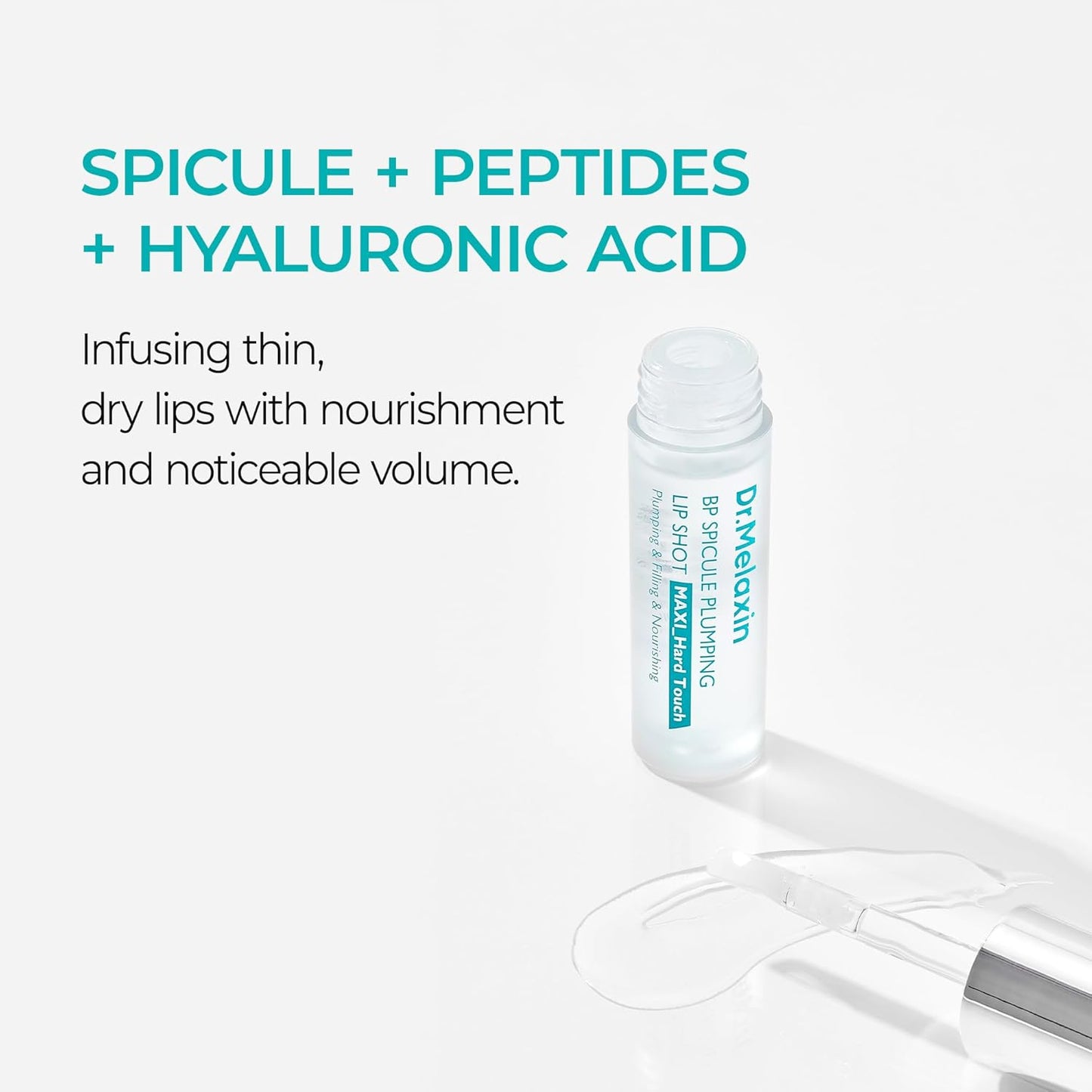 Dr.Melaxin BP Spicule Plumping Lip Shot Maxi – Microneedle Lip Plumper for Fuller Lips & Smooth Texture, Hyaluronic Acid & Peptides for Volume & Fine Line Care, Korean Lip Treatment