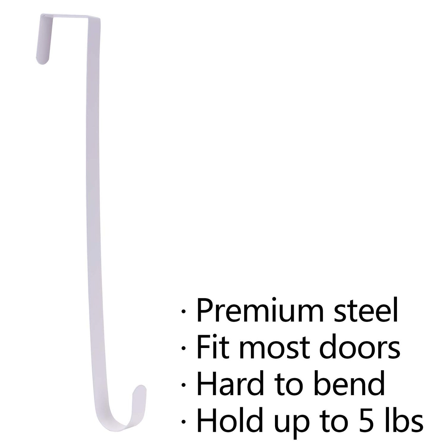 Sattiyrch 15" Wreath Hanger for Front Door, Over the Door Wreath Hook