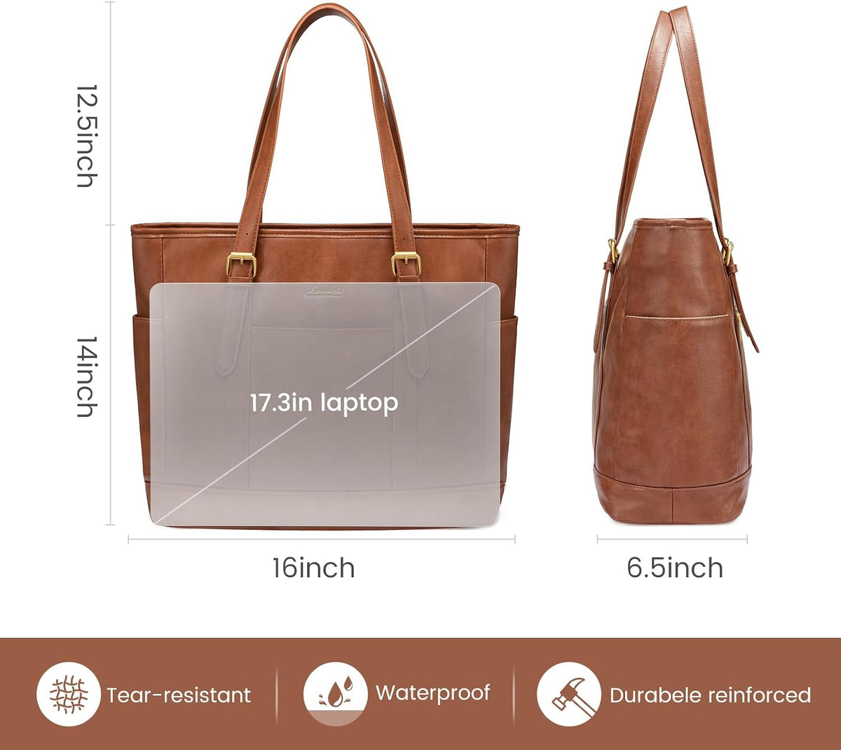 LOVEVOOK Laptop Work Tote Bag for Women,Teacher Computer Briefcase Business Shoulder Bag for Office Travel Gift