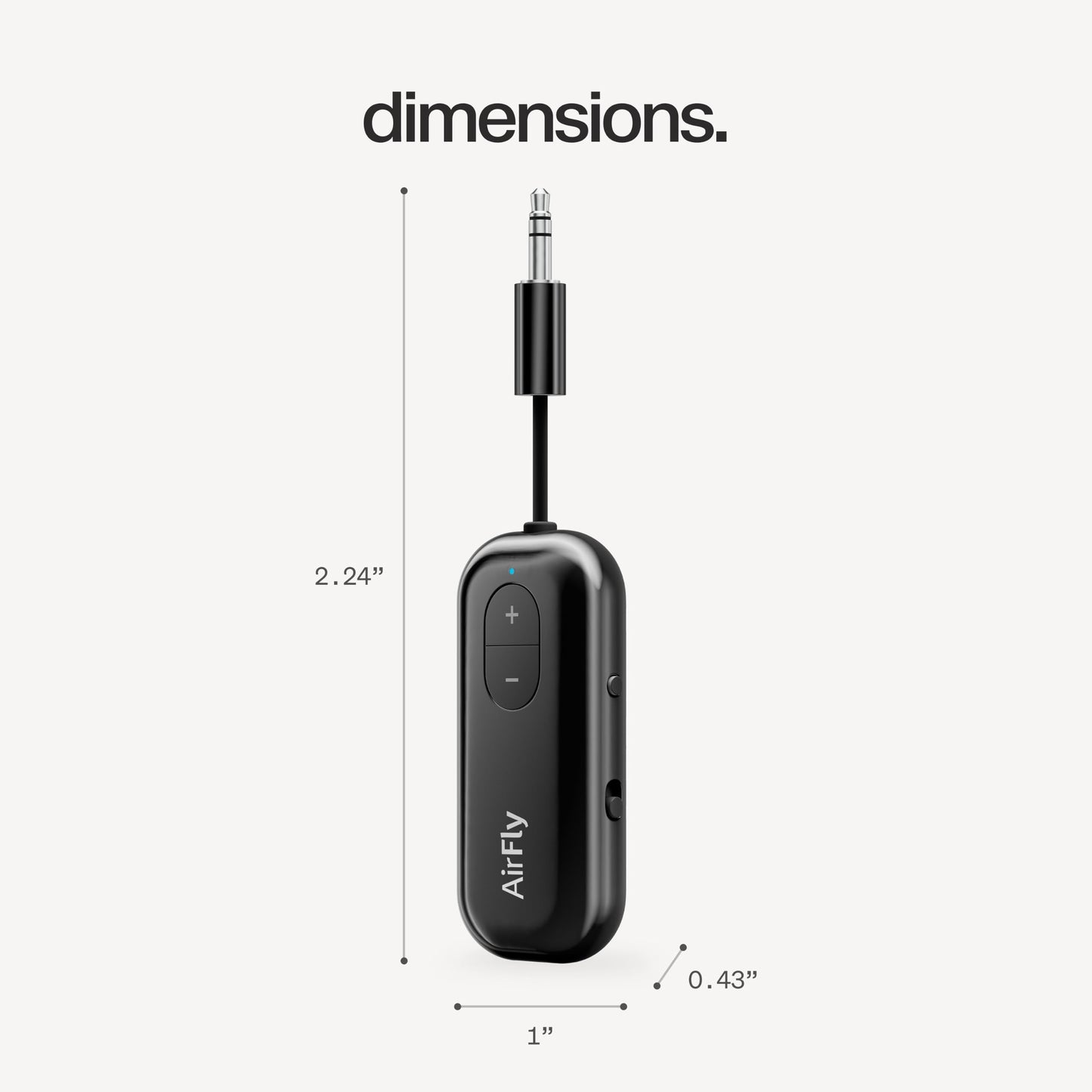 Twelve South AirFly Pro 2, Bluetooth Adapter, Pair 2 AirPods, Black Ice