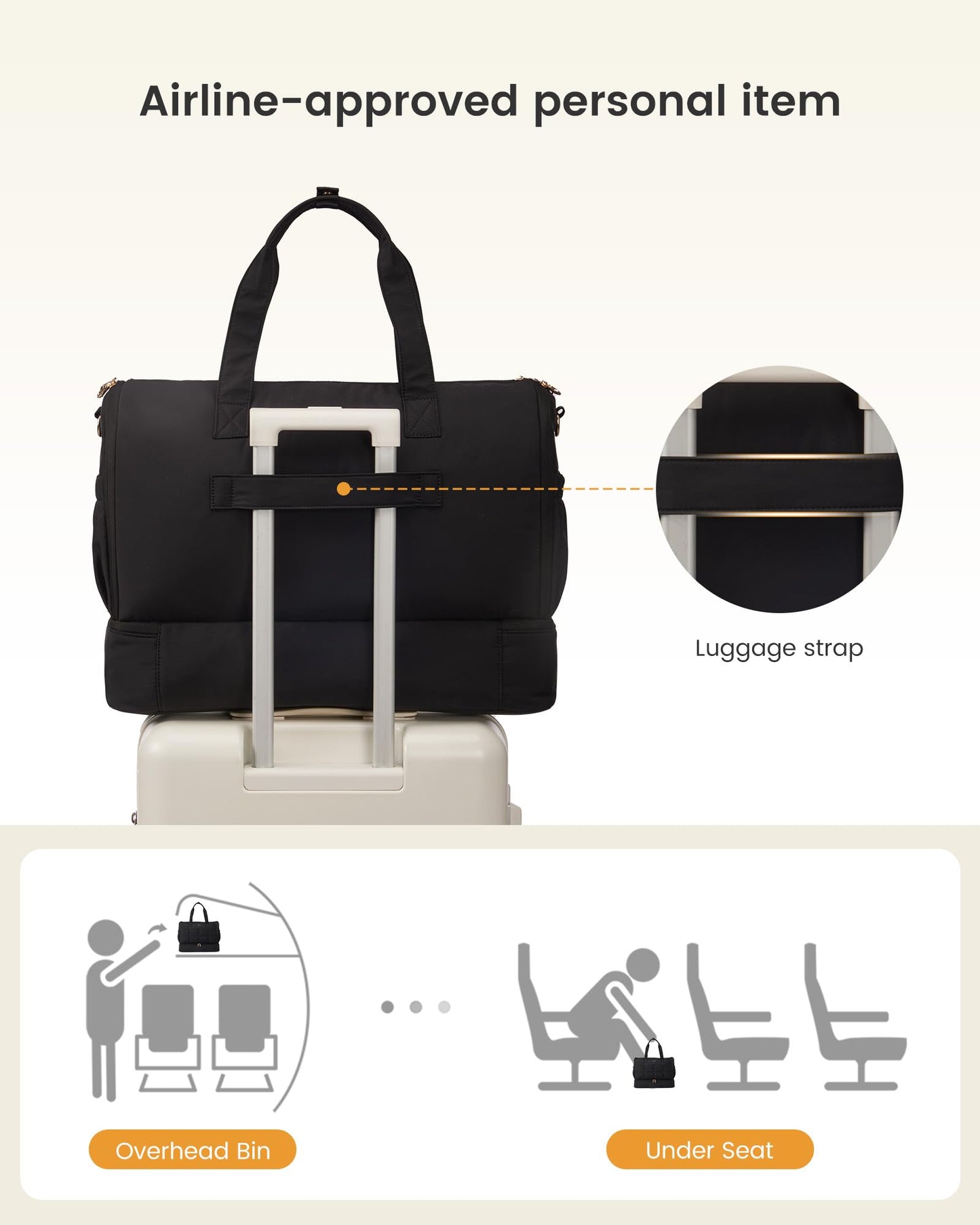 LOVEVOOK Garment Bags for Travel,Convertible Garment Bag for Women with Shoe Pouch,Carry on Duffel Bag with Toiletry Bag, 2 in 1 Hanging Suitcase Suit Bag,Waterproof Weekender Bags for Business Trip
