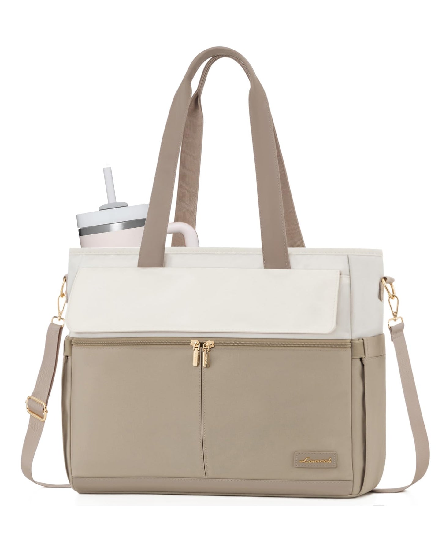 LOVEVOOK Lunch Tote Bag for Women, Work Laptop Bag with Lunch Compartment