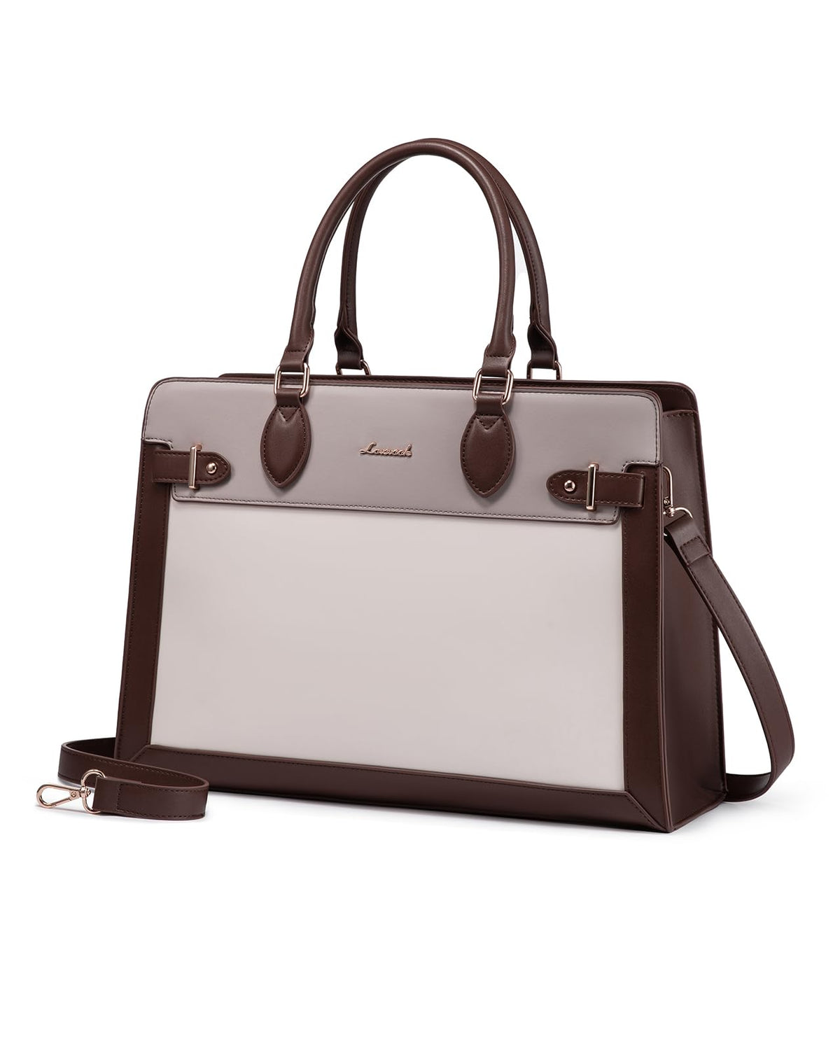 LOVEVOOK Laptop Bag for Women 15.6 Inch Work Tote, Business Computer Briefcase, Waterproof PU Leather Tote Bag for Teacher, Office Shoulder Tote Purse