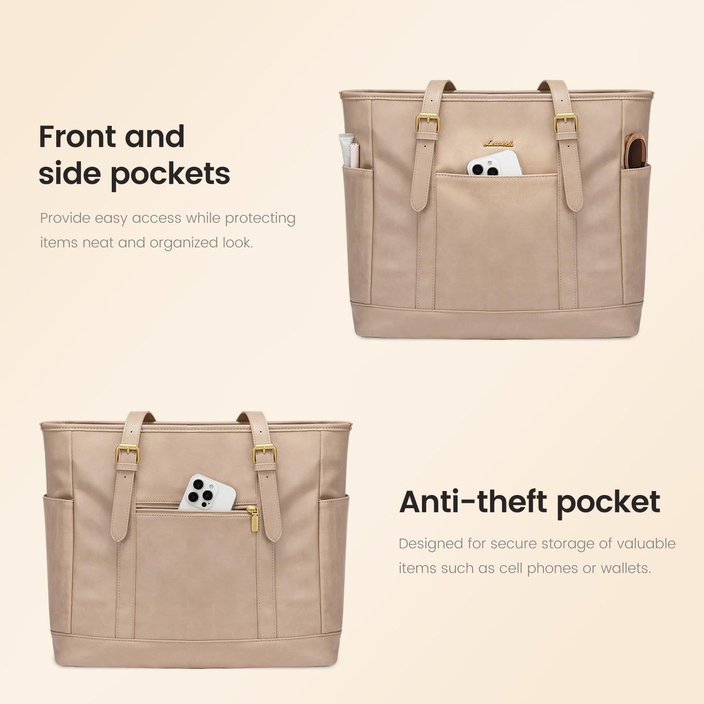 LOVEVOOK Laptop Work Tote Bag for Women,Teacher Computer Briefcase Business Shoulder Bag for Office Travel Gift