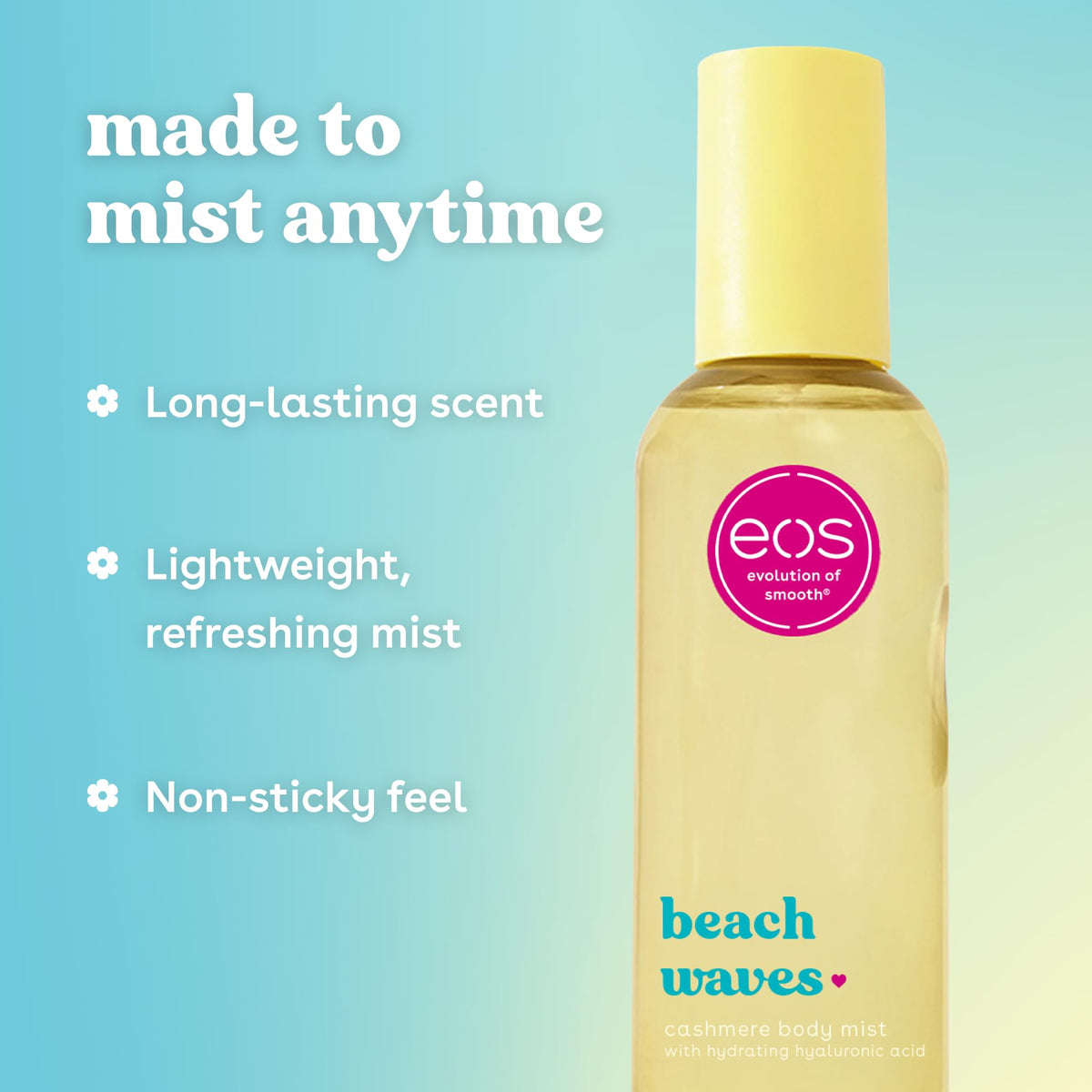 eos Cashmere Body Mist- Vanilla, Body Spray for Women, Vegan, 6 fl oz