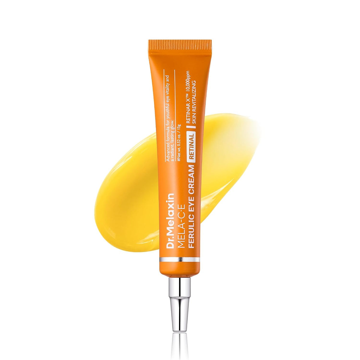 Dr.Melaxin Mela C·E Ferulic Eye Cream Dark Circles, Dark Spots & Wrinkles at Once, Retinal + Vitamin C Ferulic, Niacinamide, Korean Anti-Aging Eye Treatment, 0.52 oz, 15g