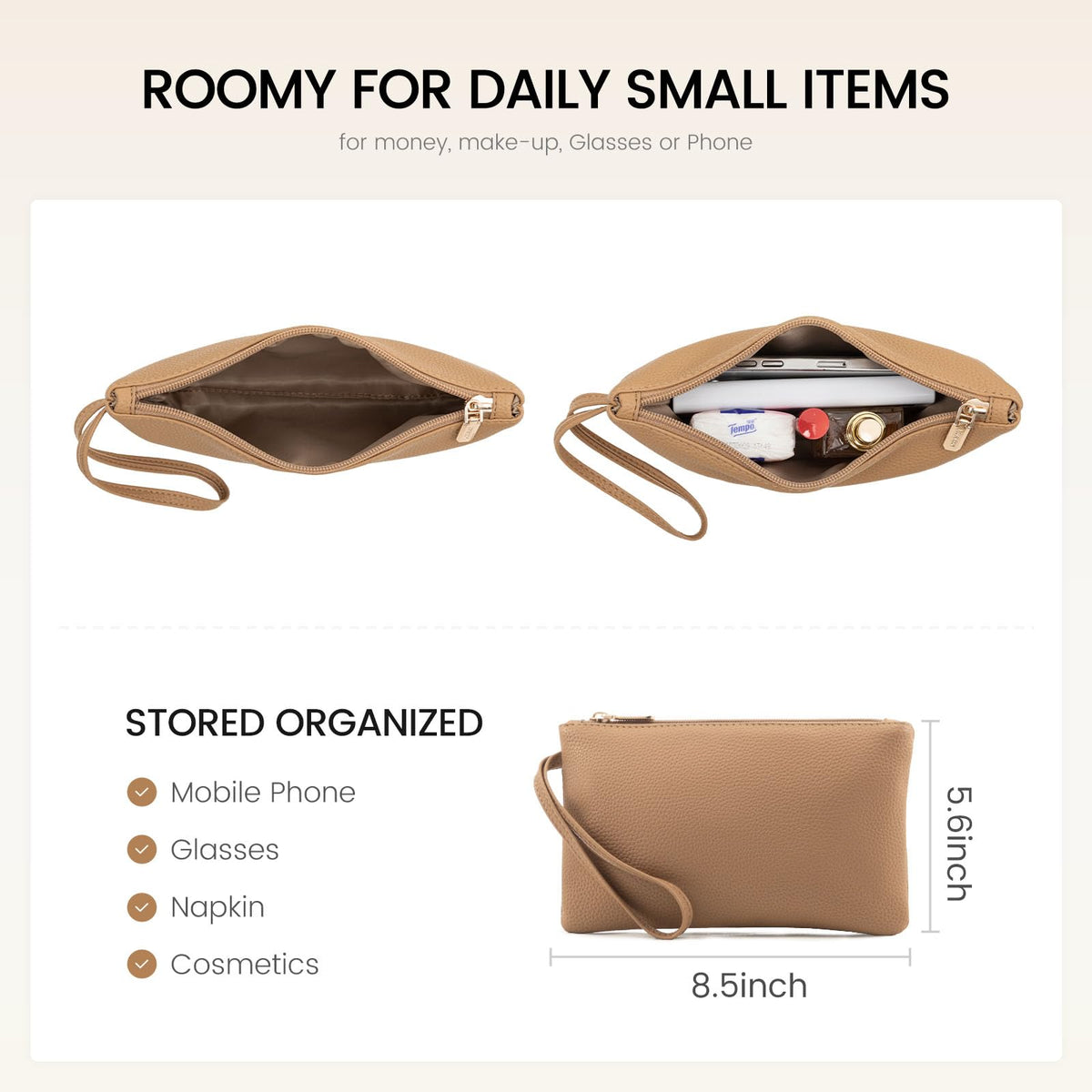 LOVEVOOK Laptop Tote for Women - 15.6 Inch Faux Leather Laptop Bag with Clutch, Large Capacity Office Purse Computer