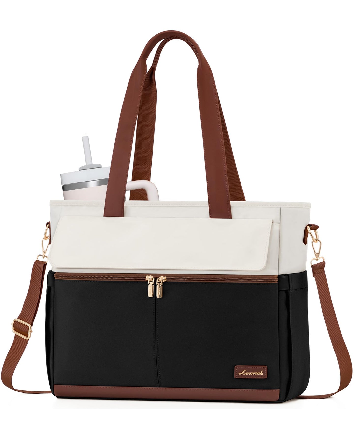 LOVEVOOK Lunch Tote Bag for Women, Work Laptop Bag with Lunch Compartment