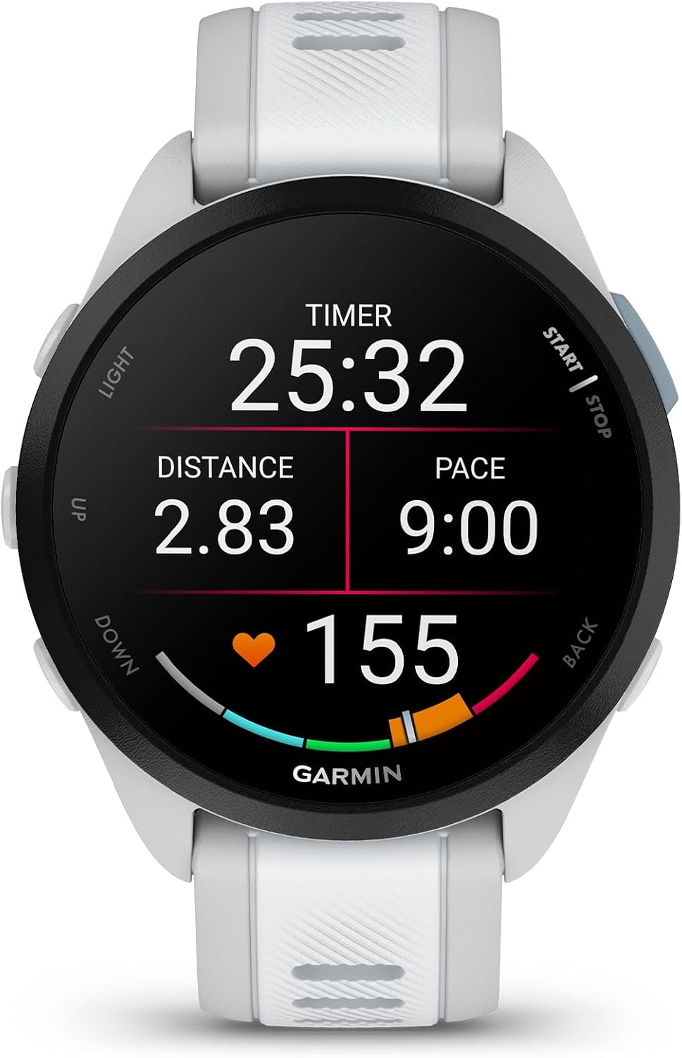 Garmin Forerunner® 165, Running Smartwatch, 43mm, Whitestone