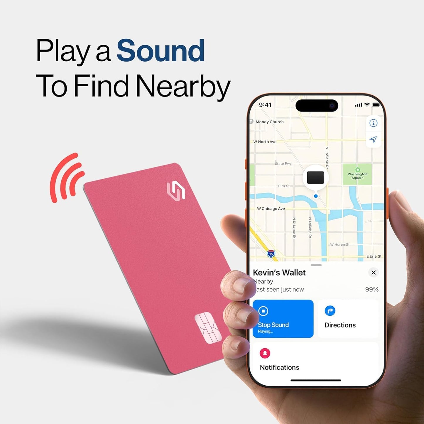 SPOTMINDERS Apple MFi Certified Wallet Tracker 2-Pack Black & Pink (iOS Only) Travel Pack for Couples 0.07in Works with Apple Find My Rechargeable Tracking Card Slim Item Finder for Luggage, Passport