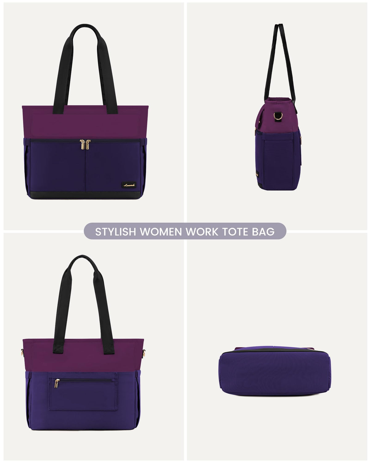 LOVEVOOK Lunch Tote Bag for Women, Work Laptop Bag with Lunch Compartment