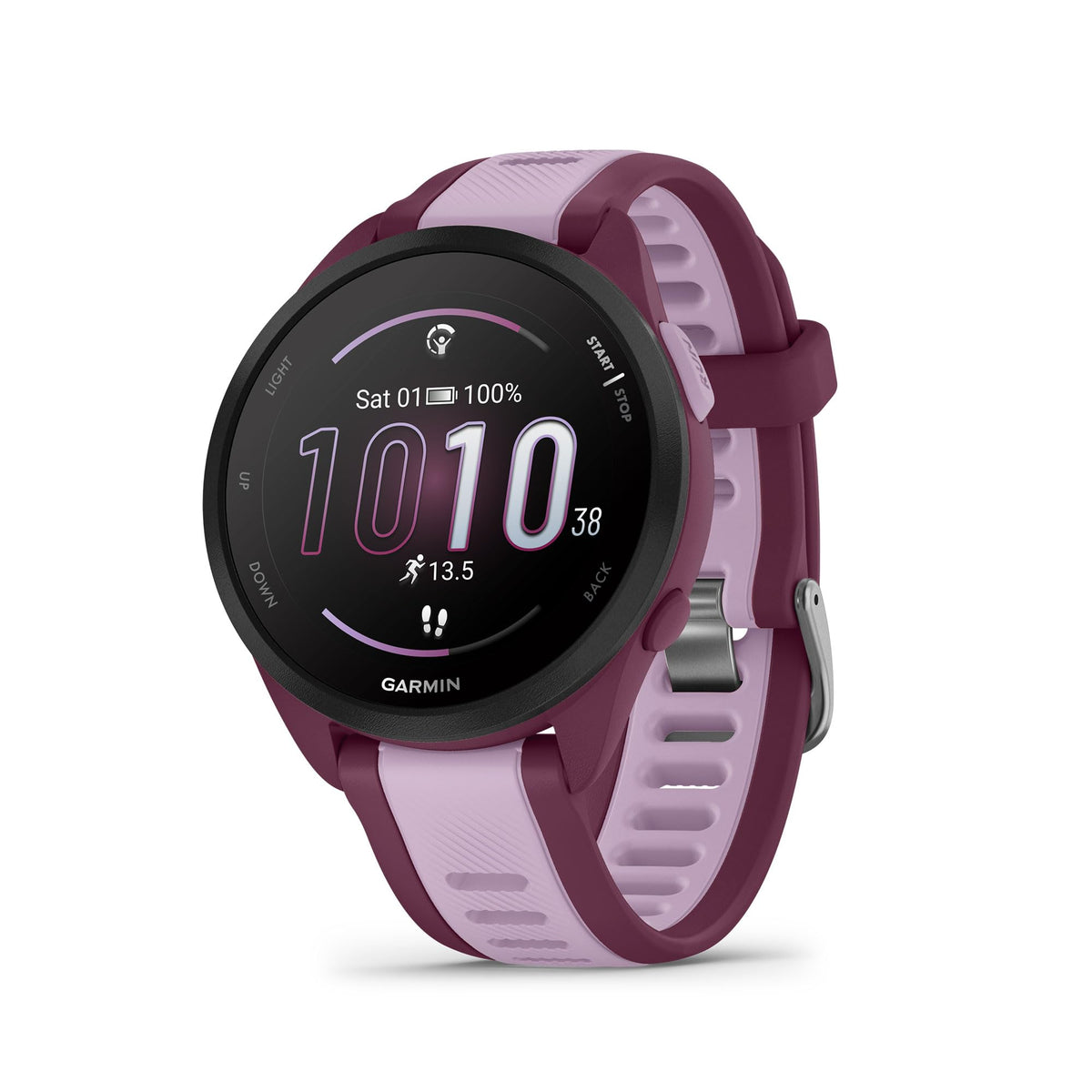 Garmin Forerunner® 165, Running Smartwatch, 43mm, Whitestone