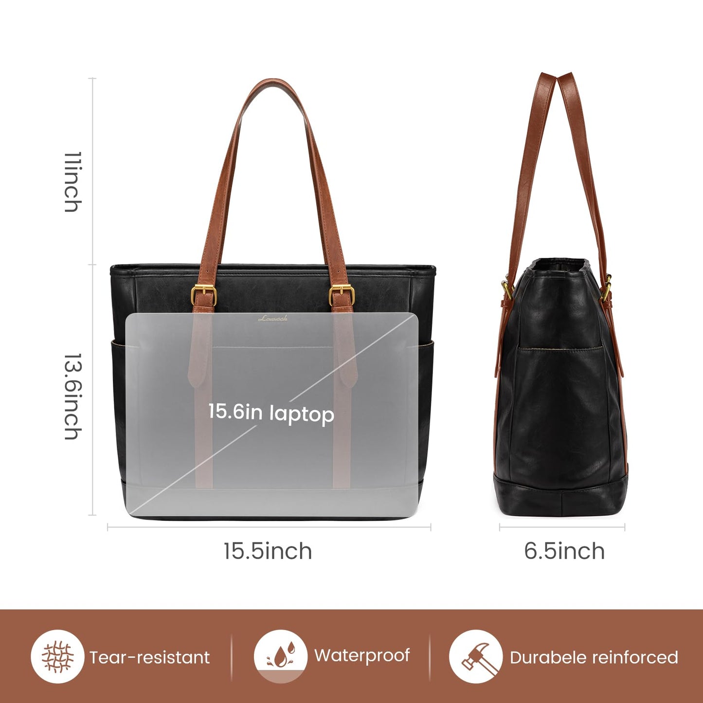 LOVEVOOK Laptop Work Tote Bag for Women,Teacher Computer Briefcase Business Shoulder Bag for Office Travel Gift