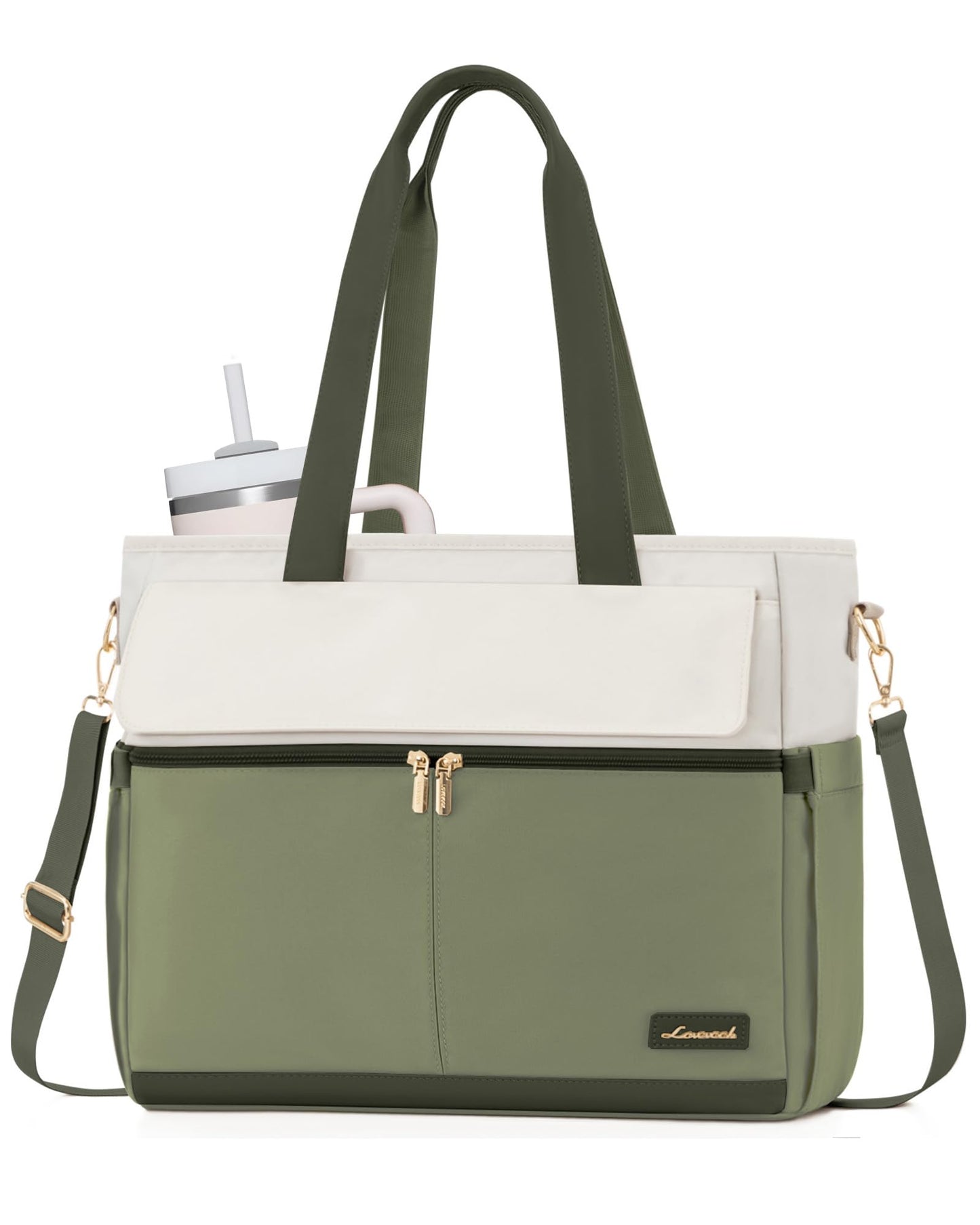 LOVEVOOK Lunch Tote Bag for Women, Work Laptop Bag with Lunch Compartment