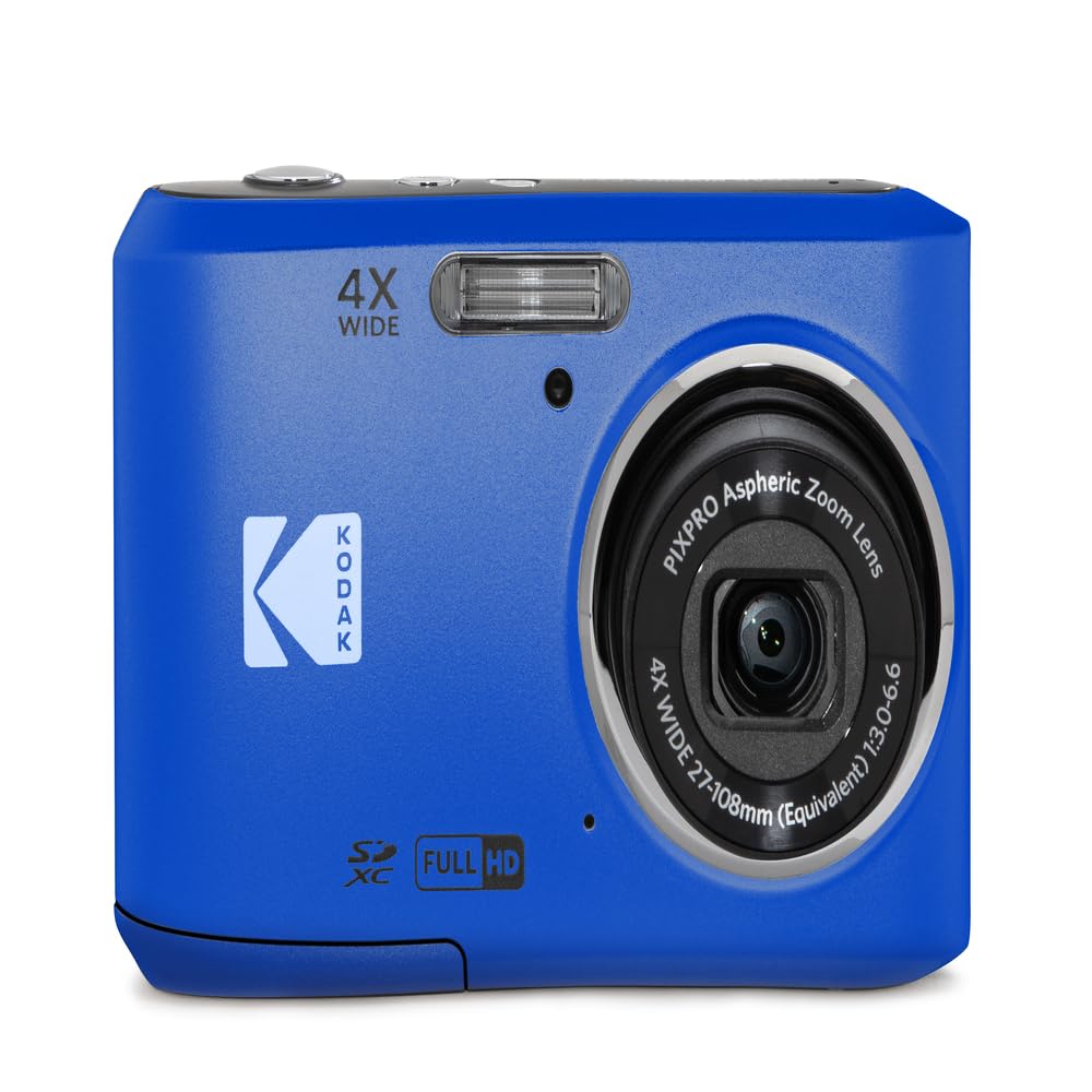 KODAK PIXPRO FZ45 16MP Compact Digital Camera, 4X Optical Zoom, AA, Pink