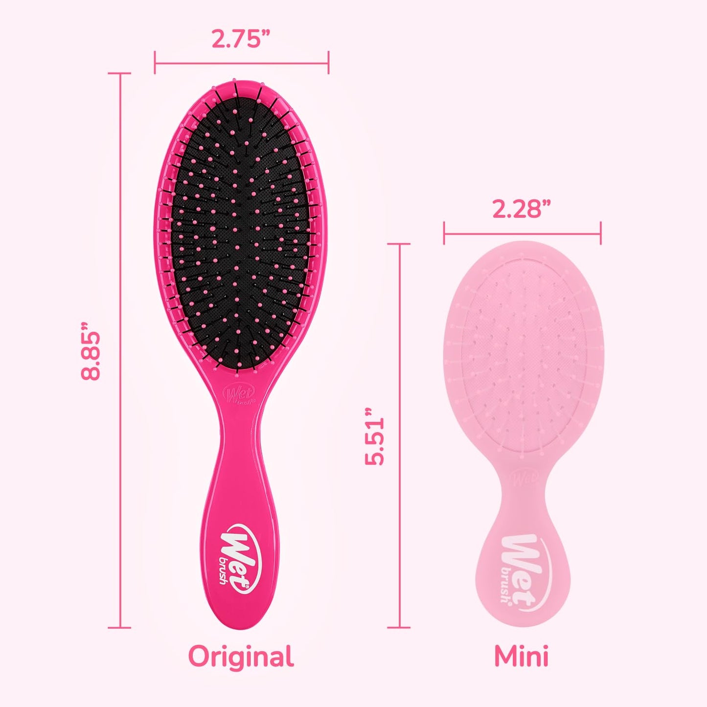 Wet Brush Original Detangler Hair Brush, Black Frost, For All Hair Textures