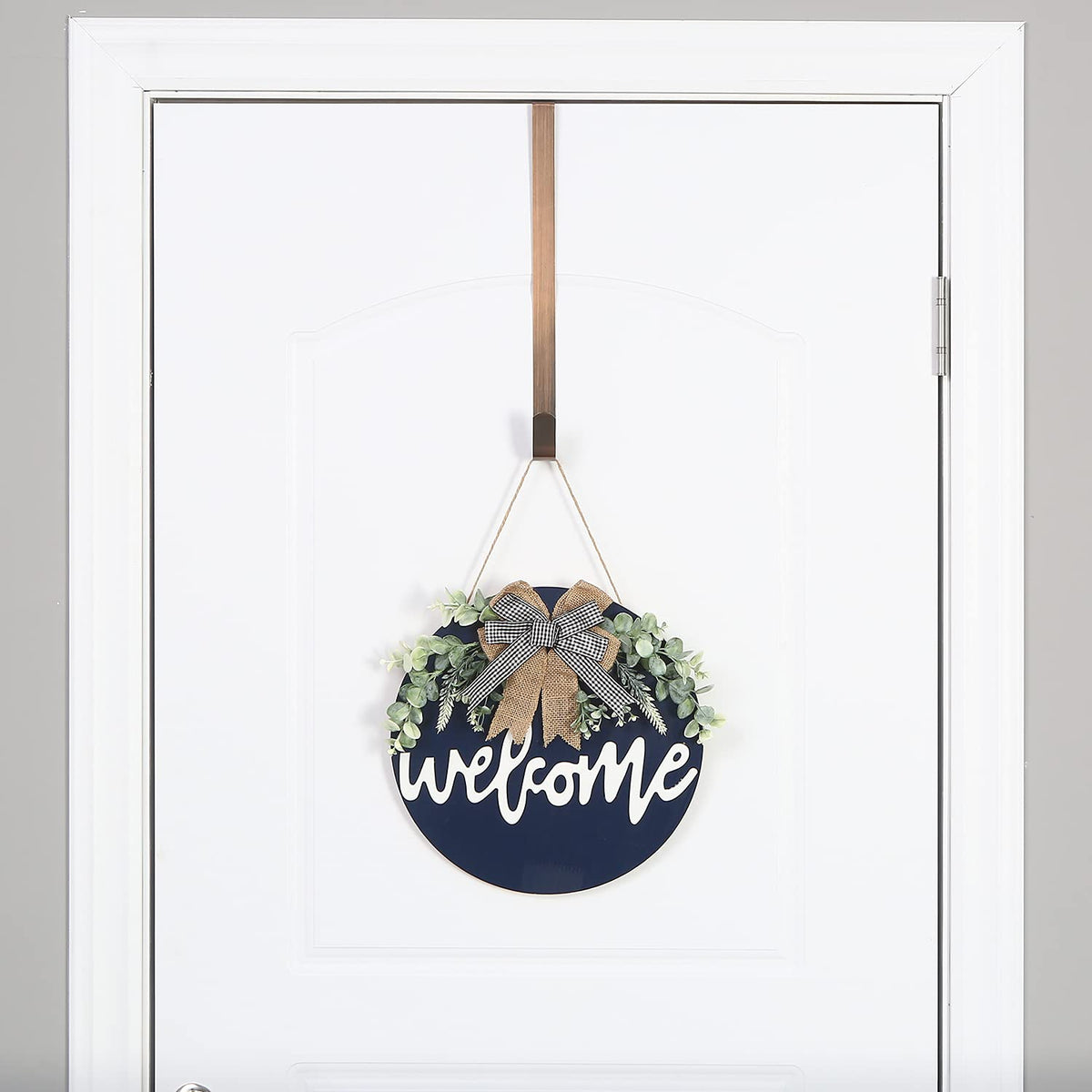 Sattiyrch 15" Wreath Hanger for Front Door, Over the Door Wreath Hook