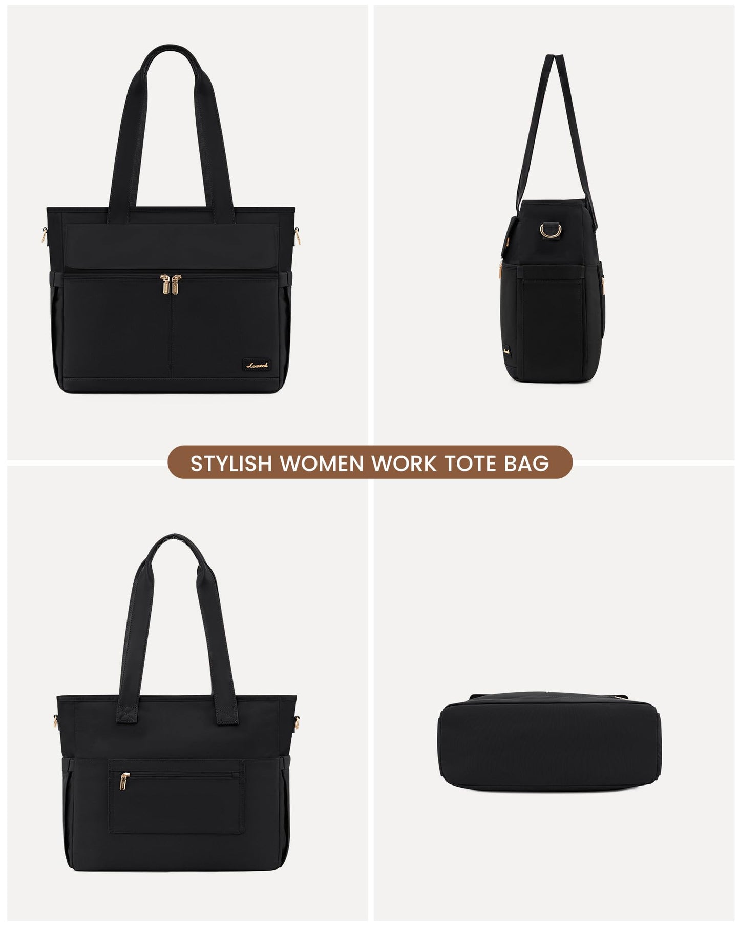 LOVEVOOK Lunch Tote Bag for Women, Work Laptop Bag with Lunch Compartment