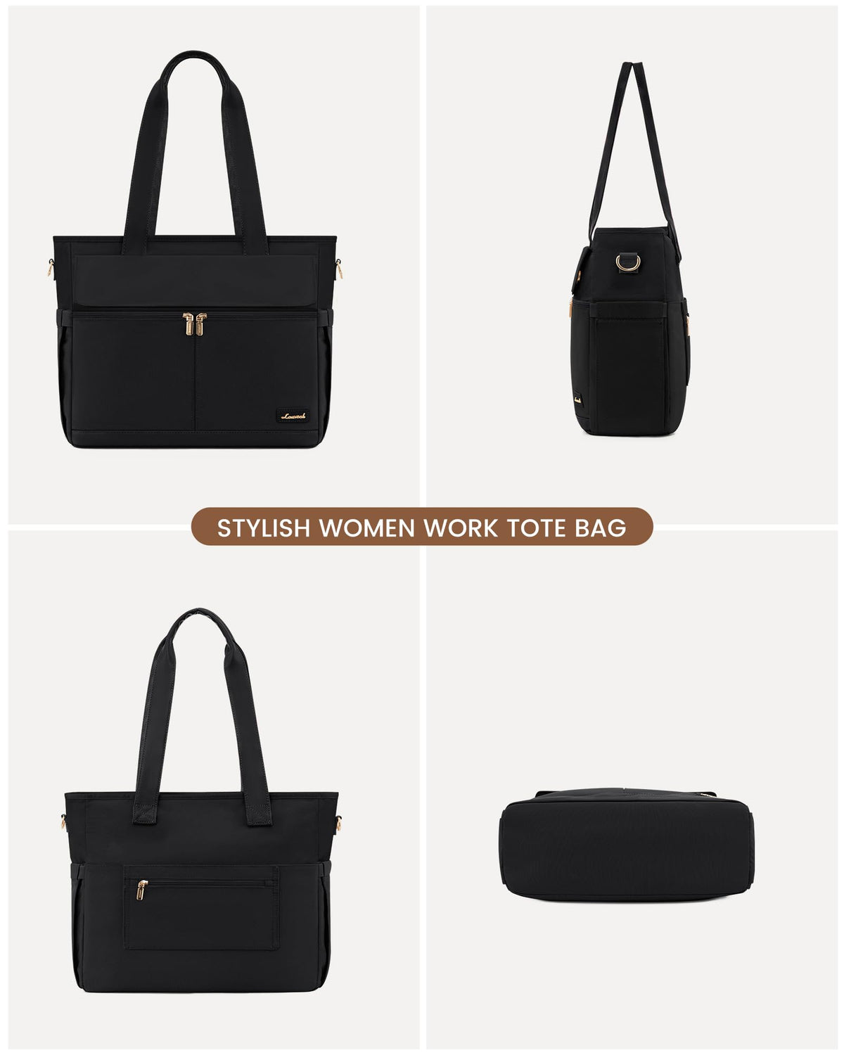 LOVEVOOK Lunch Tote Bag for Women, Work Laptop Bag with Lunch Compartment