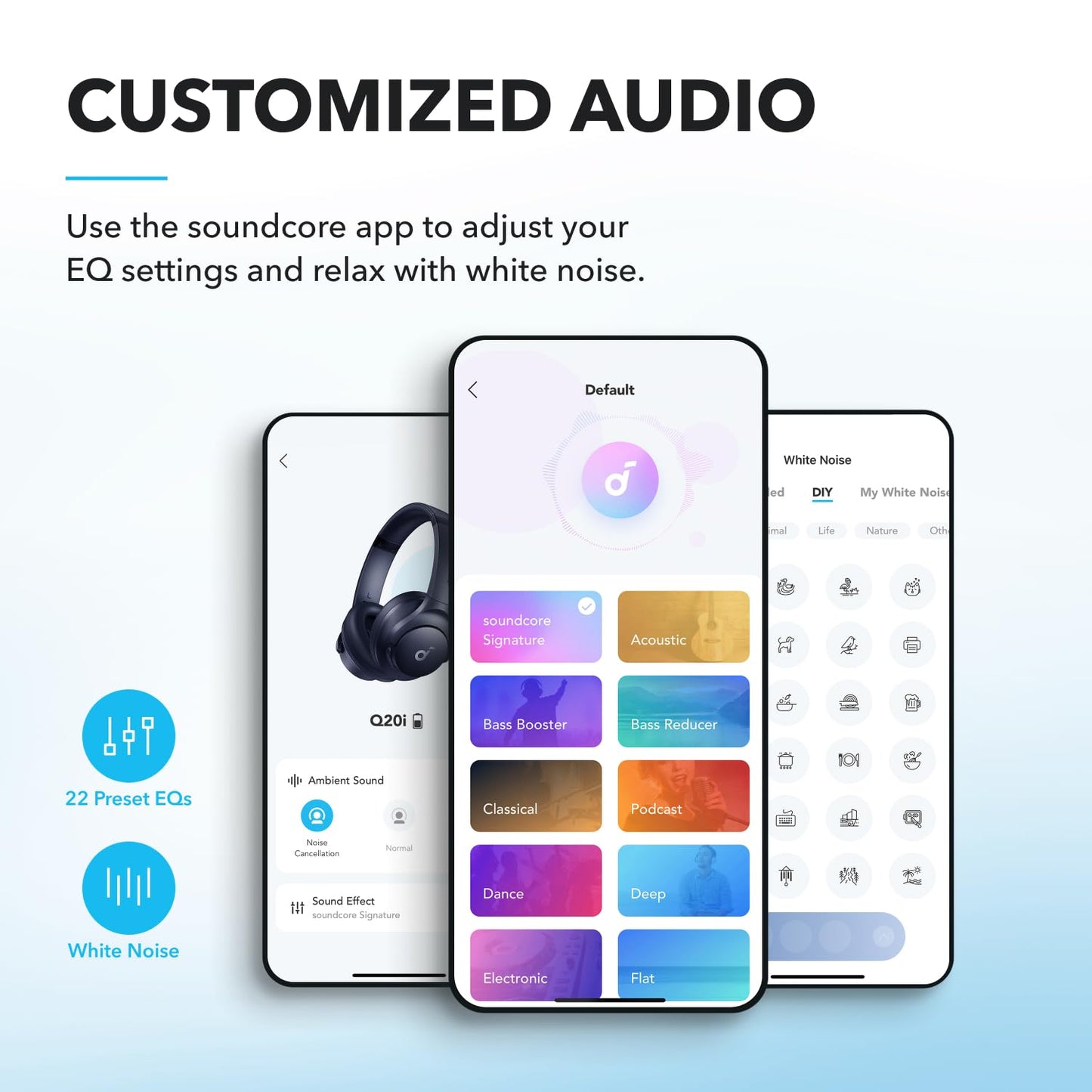 Soundcore by Anker Q20i Hybrid Active Noise Cancelling Headphones, Pink